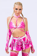 Bubblegum Heat Strappy Triangle Top