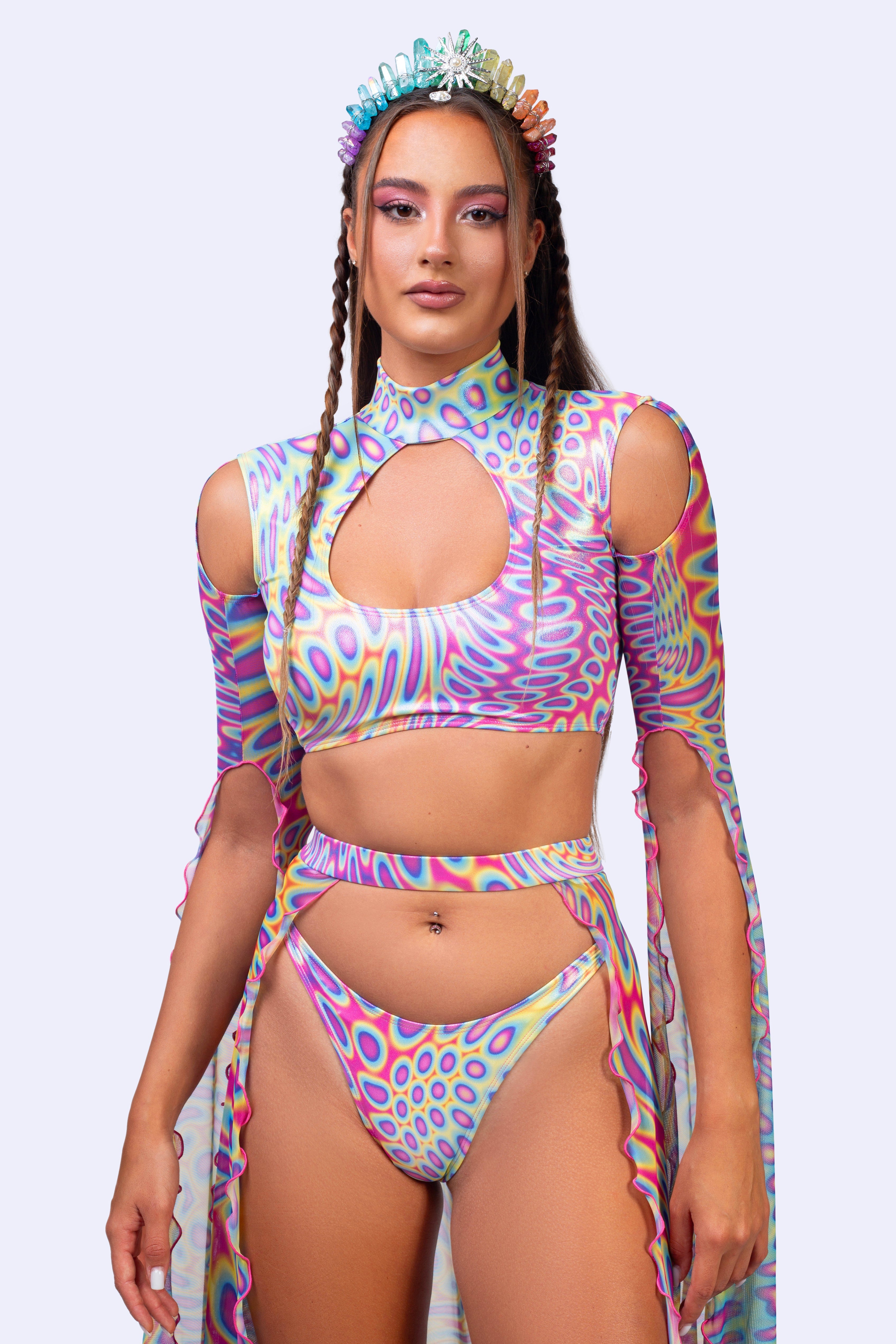 Soft Focus Maxi Sleeve Top