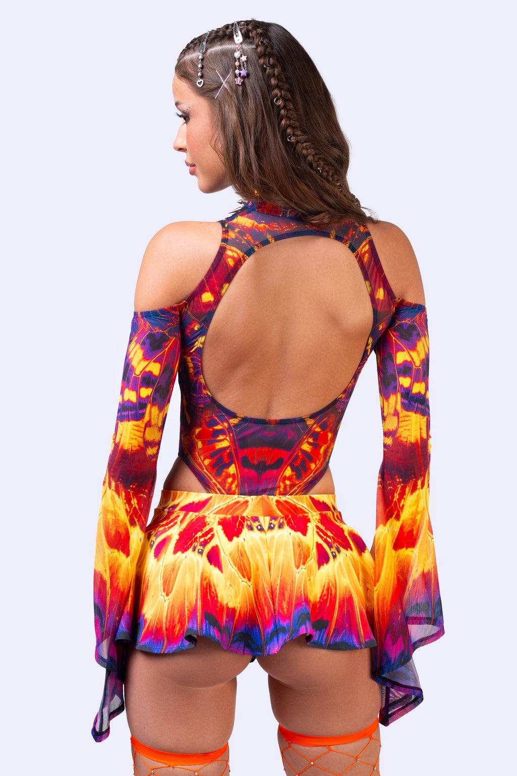 Solar Bloom Micro Skirt Set