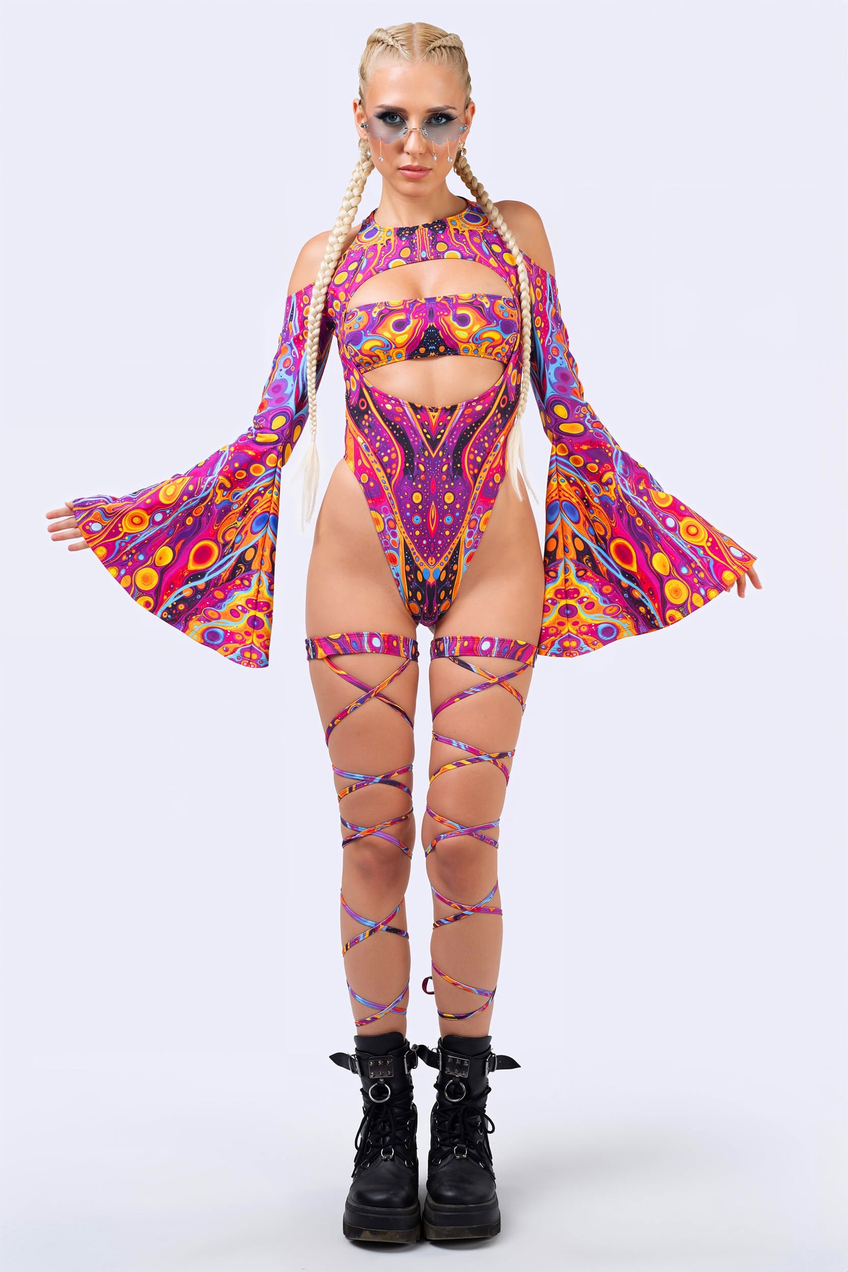 Venom Bloom Keyhole Bandeau Bodysuit