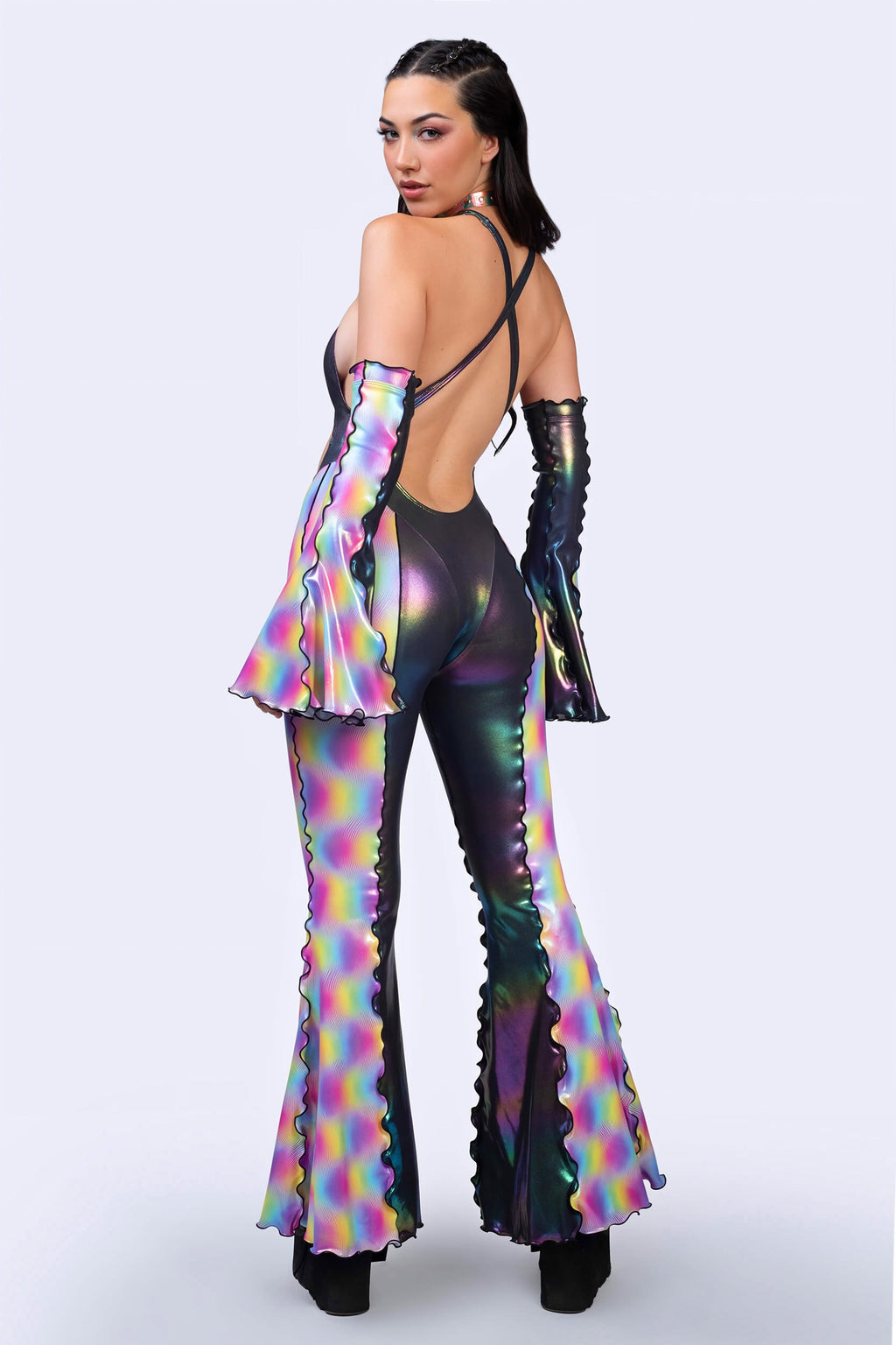 Dimensional Slip Criss Cross Romper