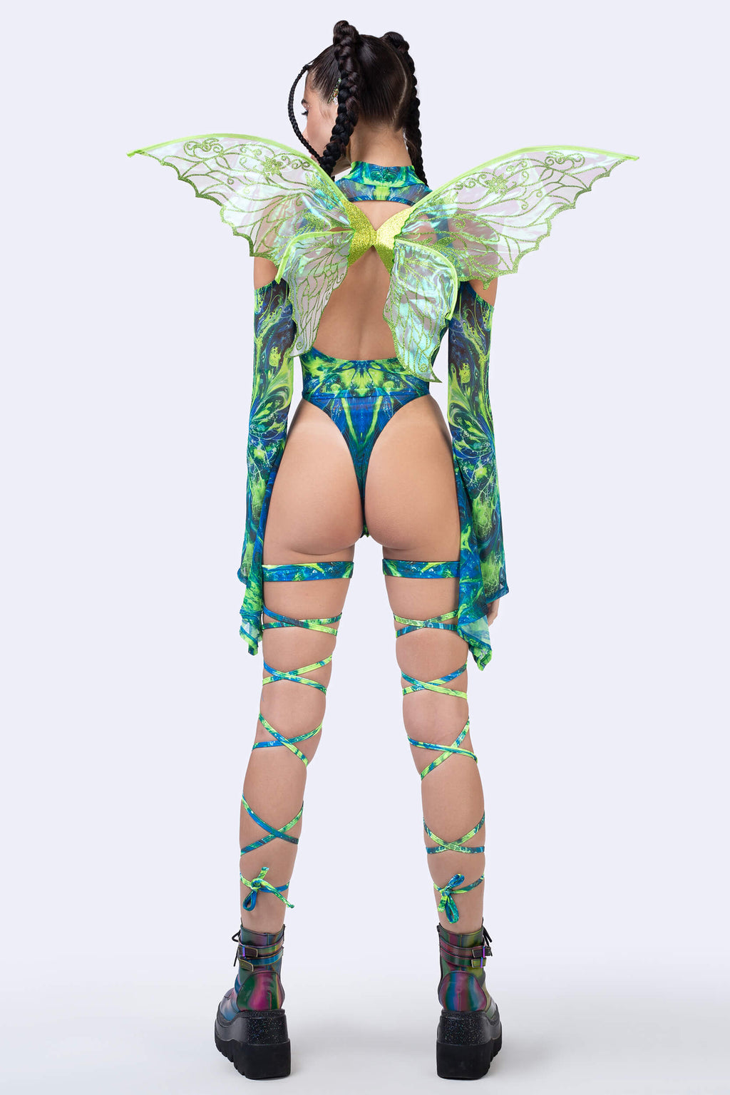 Electric Eden Flared Sleeve Bodysuit