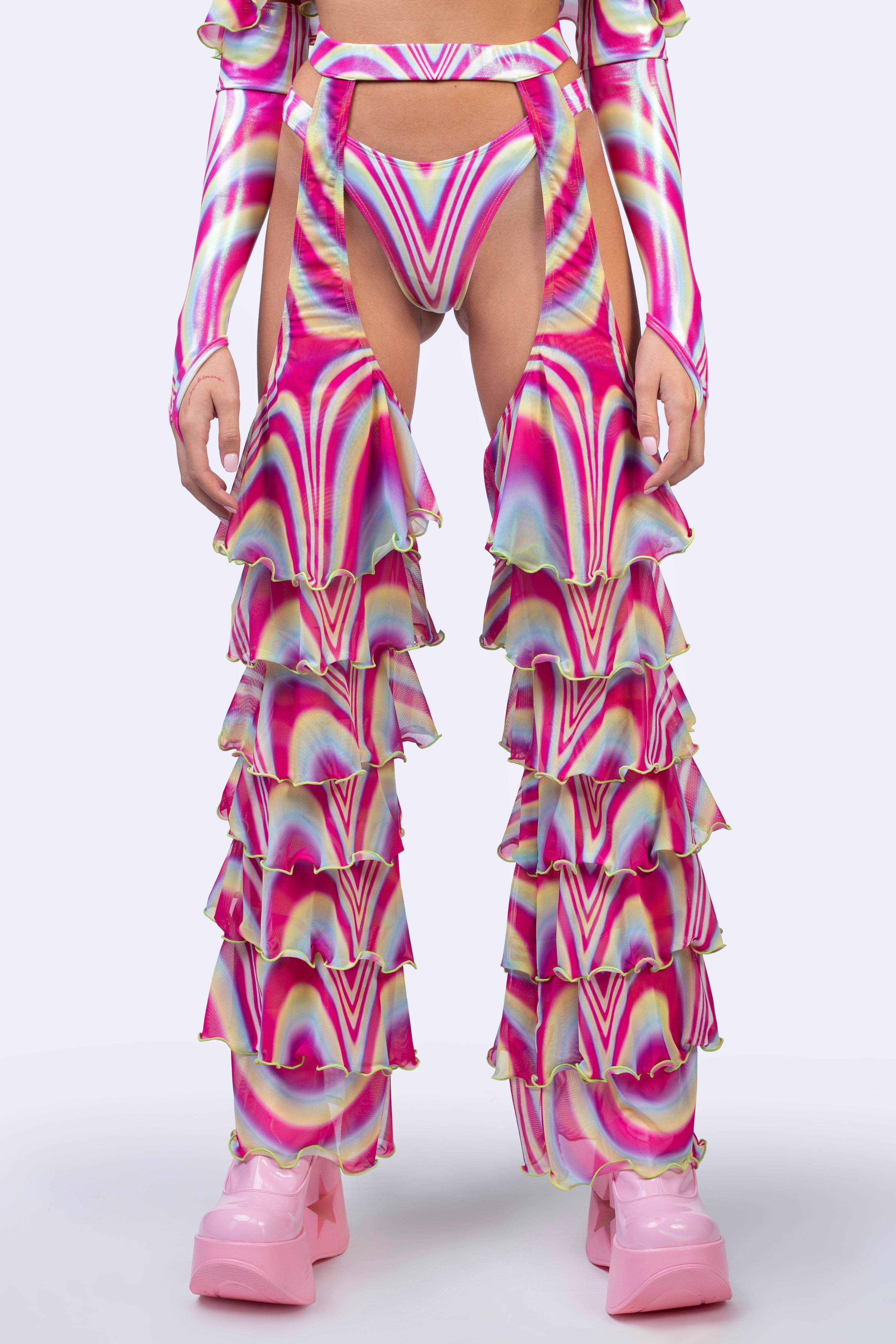 Spiral Tease Ruffle Set