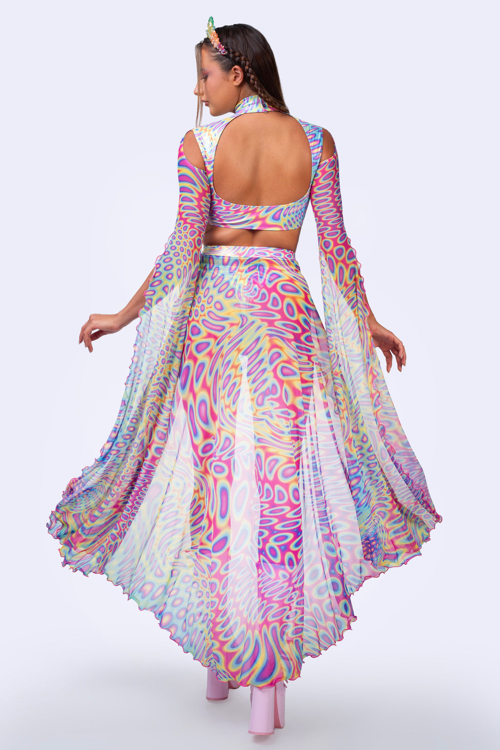 Soft Focus Maxi Sleeve Top