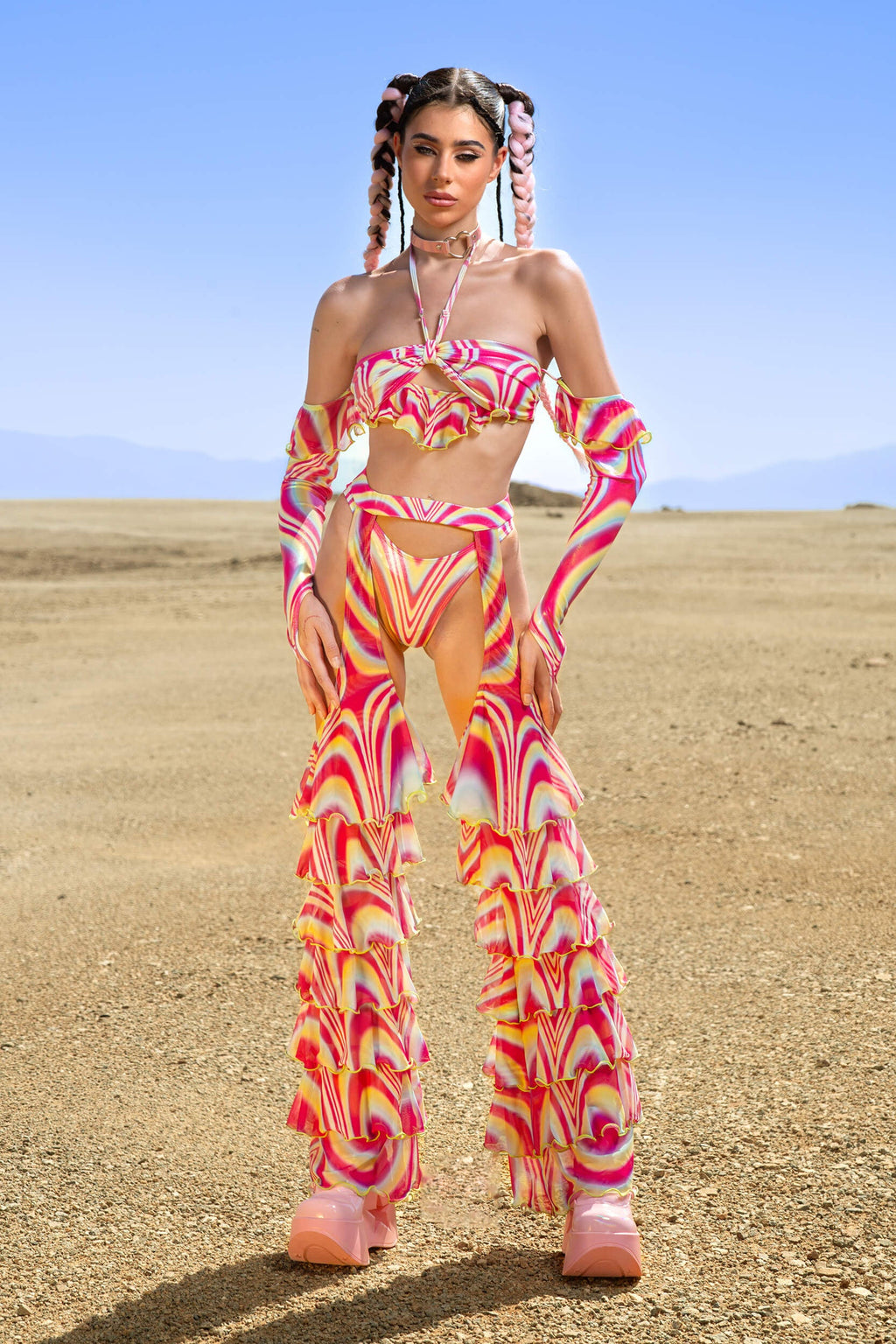 Spiral Tease Ruffle Set