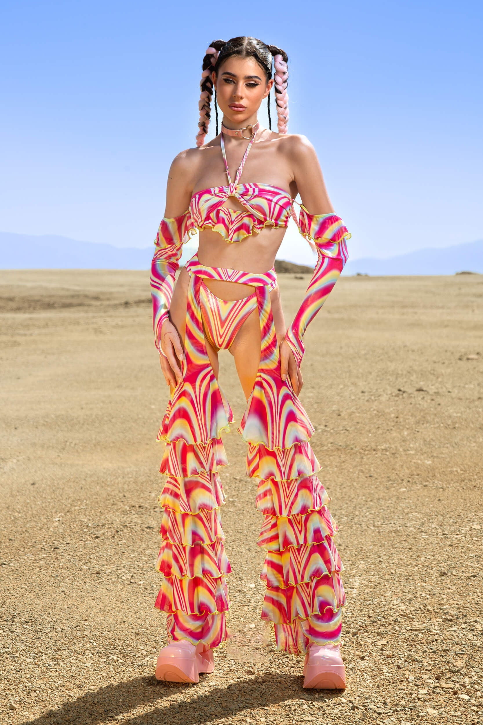 Spiral Tease Ruffle Set