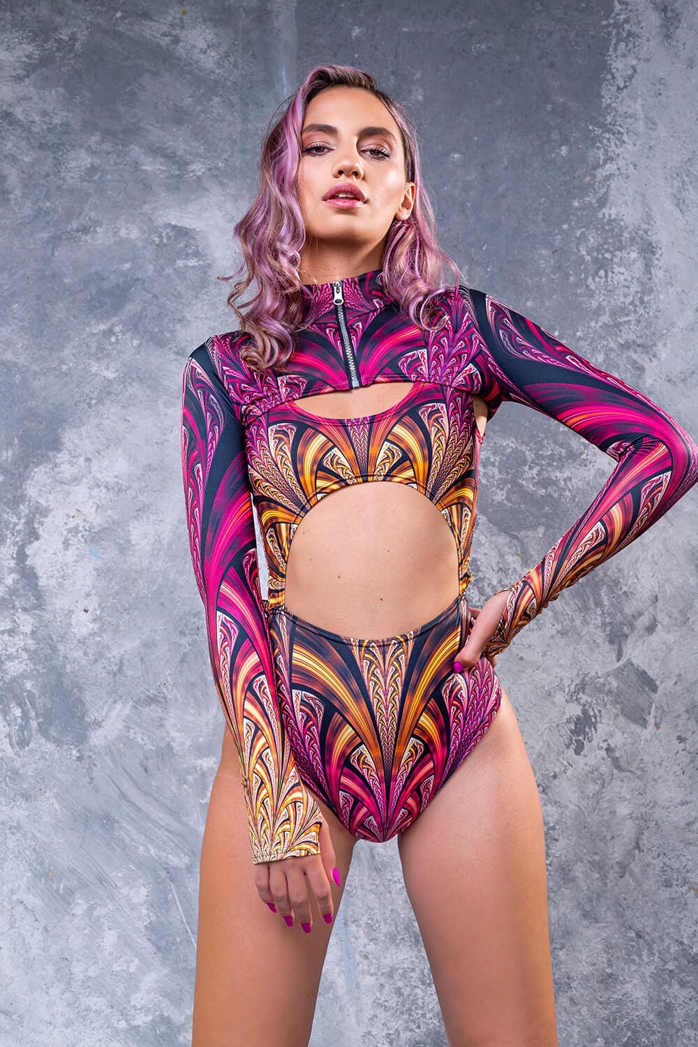 4D Flare Shrug 2 Piece Bodysuit