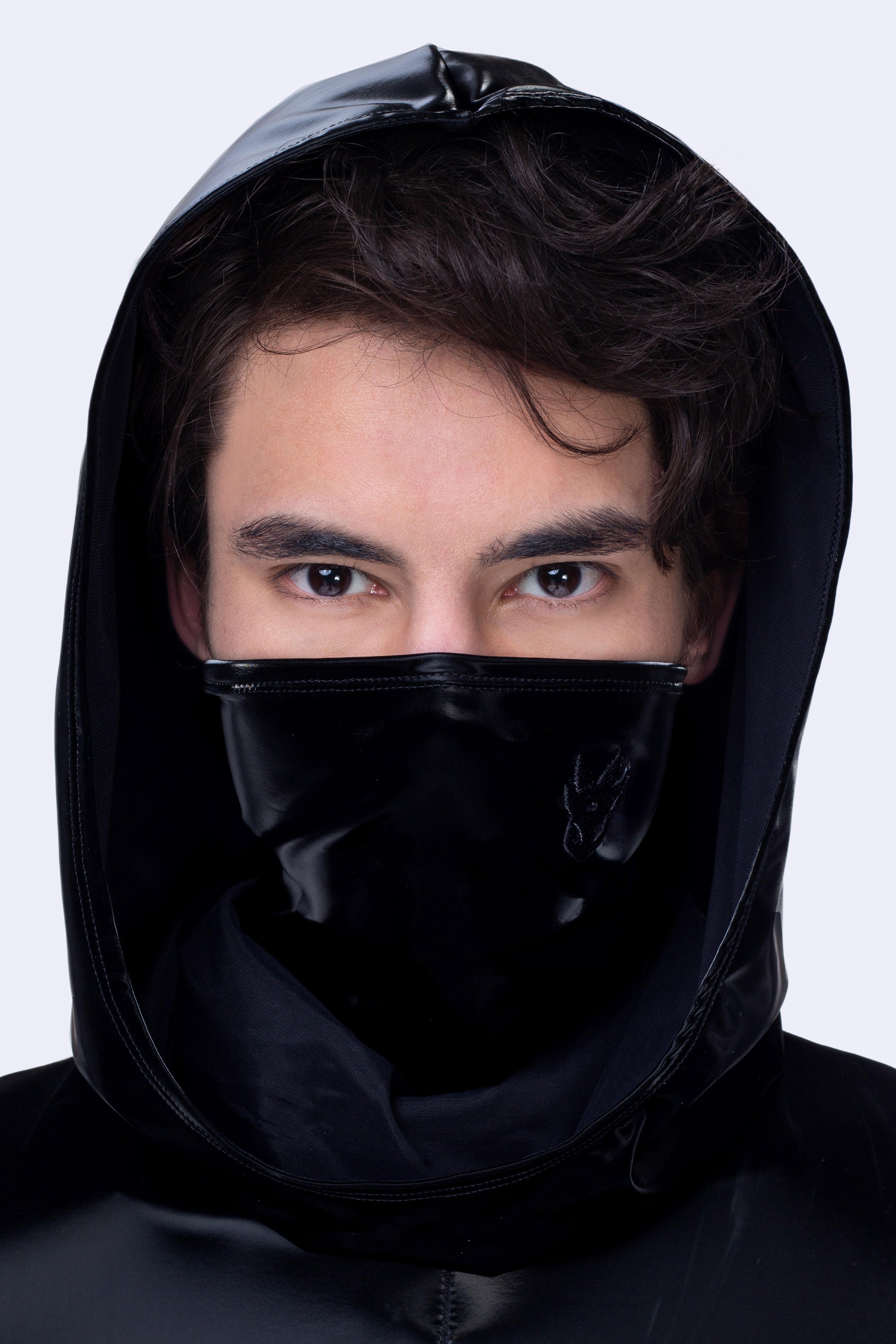 Starved For Glamour Embroidery Rave Hood with Mask