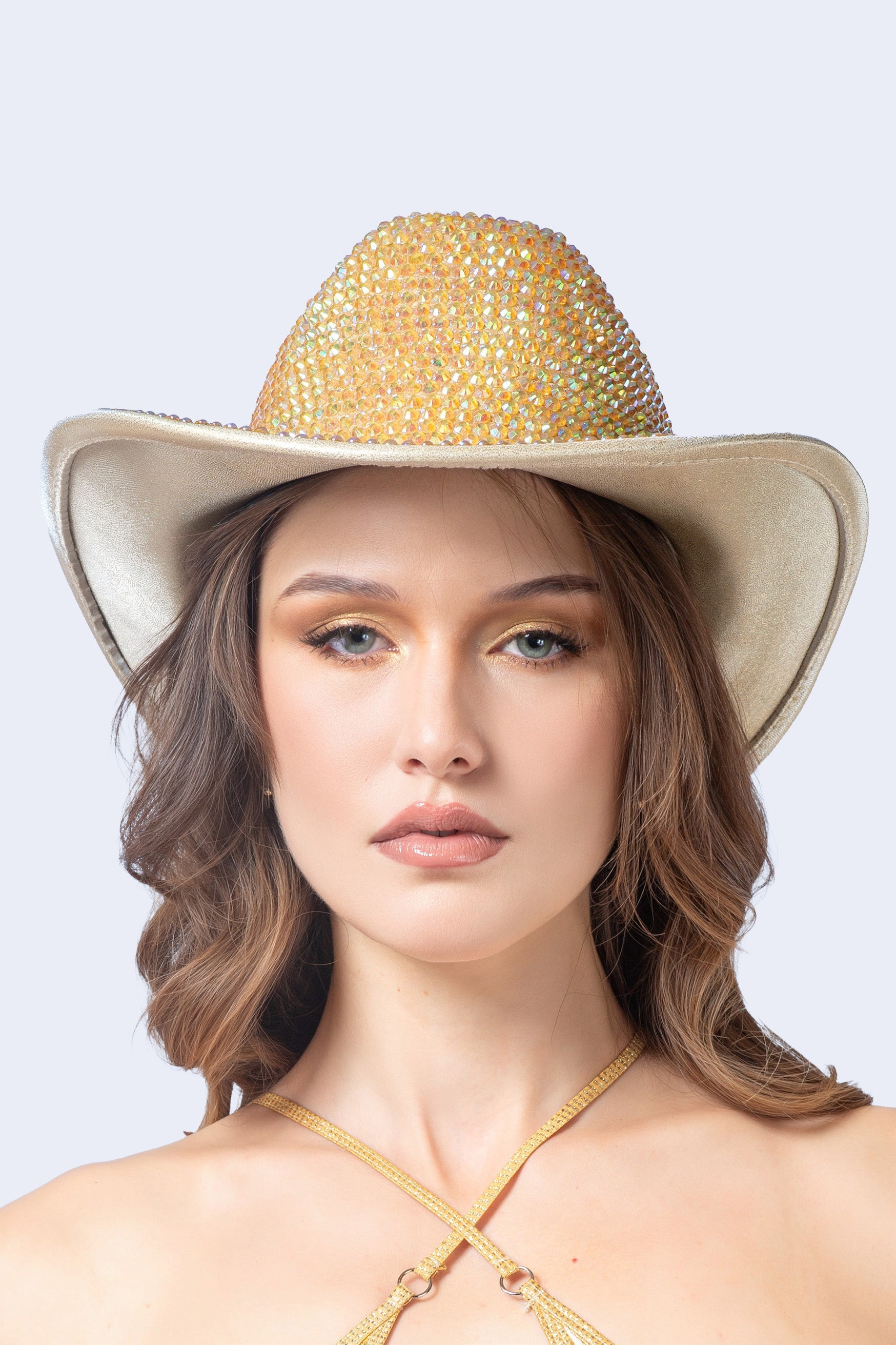 Howdy Gold Bedazzeled Cowboy Hat