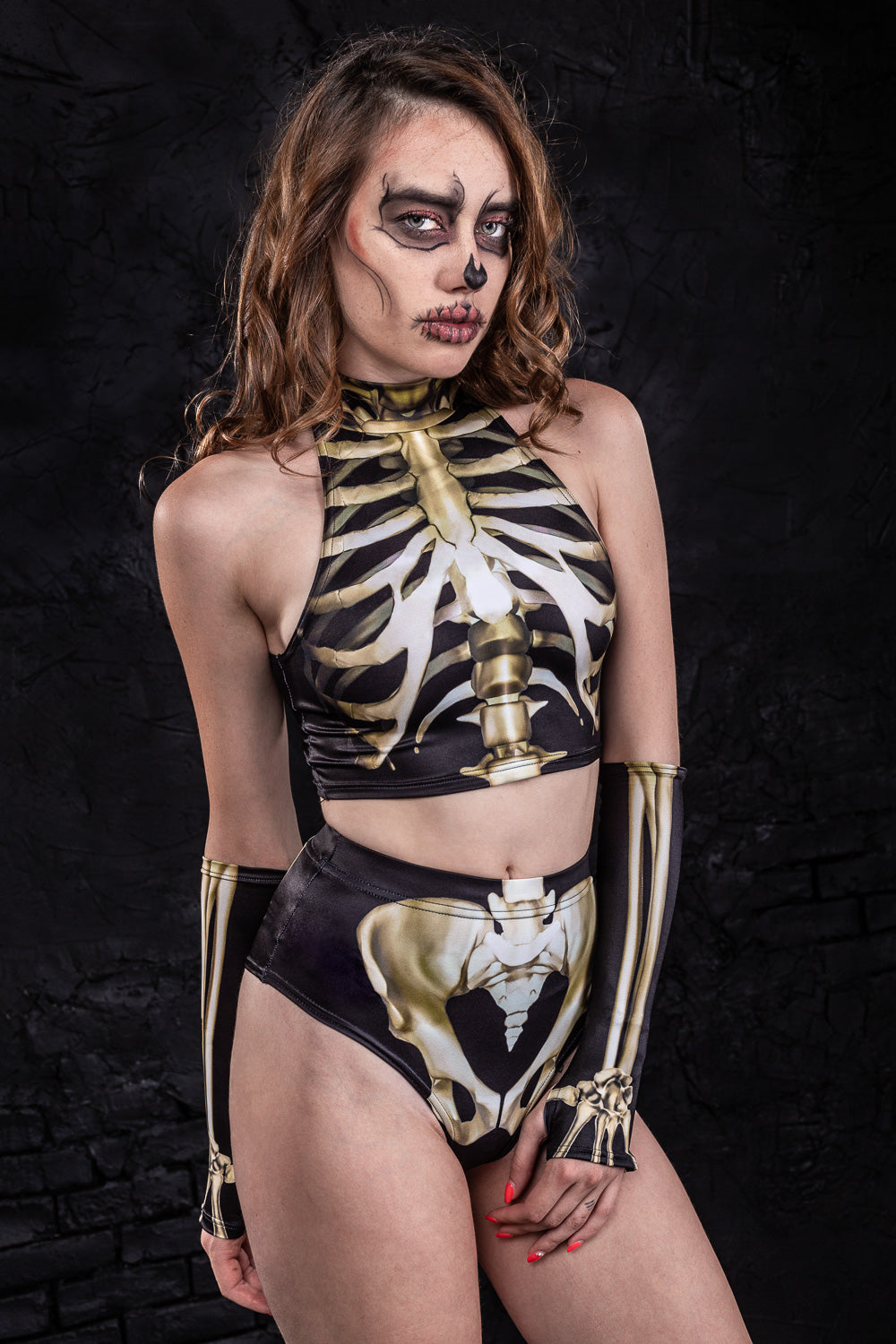 Graveyard Skeleton Fit Top