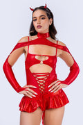 Fireplay Lacy Bodysuit and Cutout Shrug
