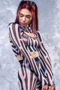Illusion Mesh 2 Piece Shrug Top