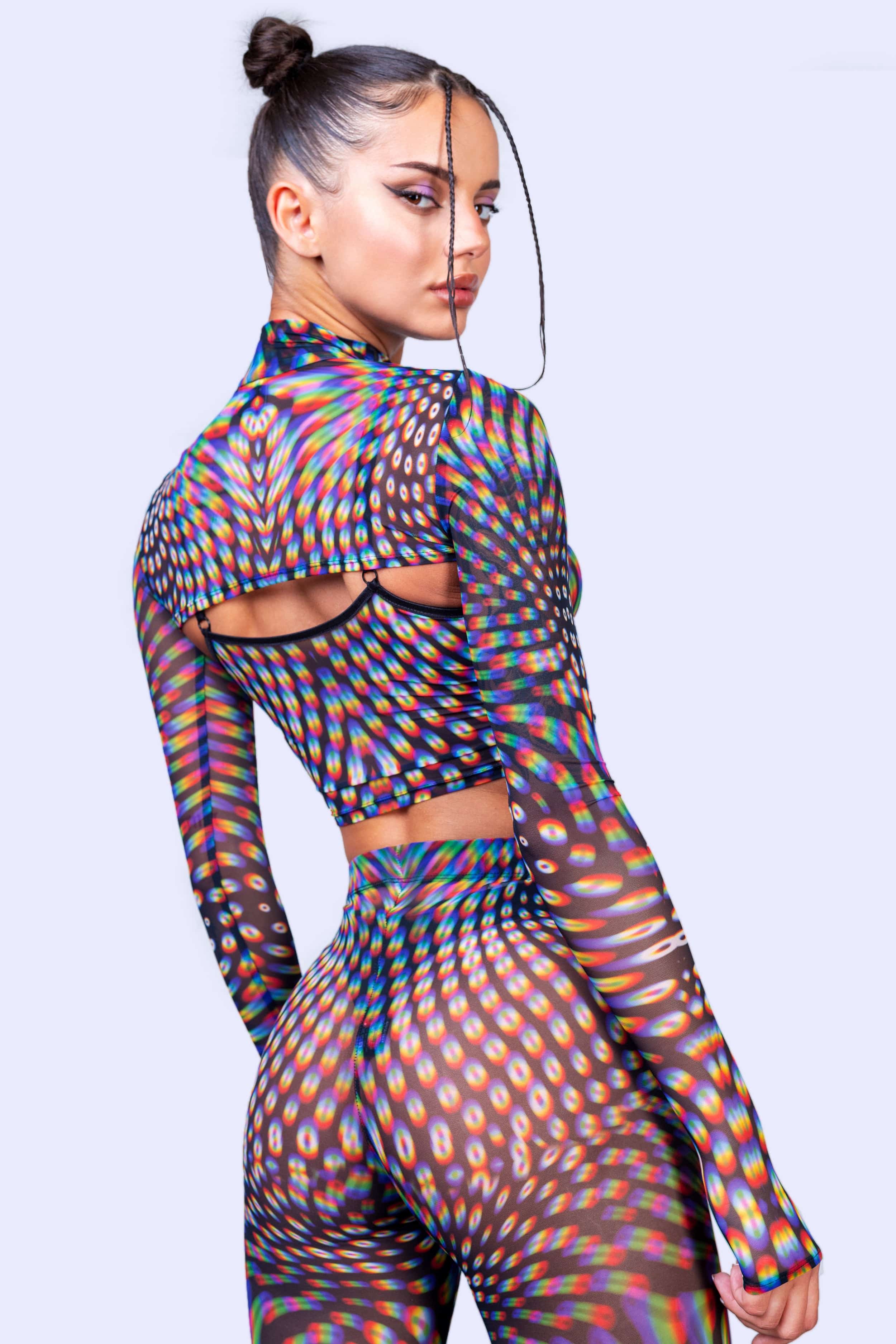 Pulsar Mesh 2 Pieces Shrug Set