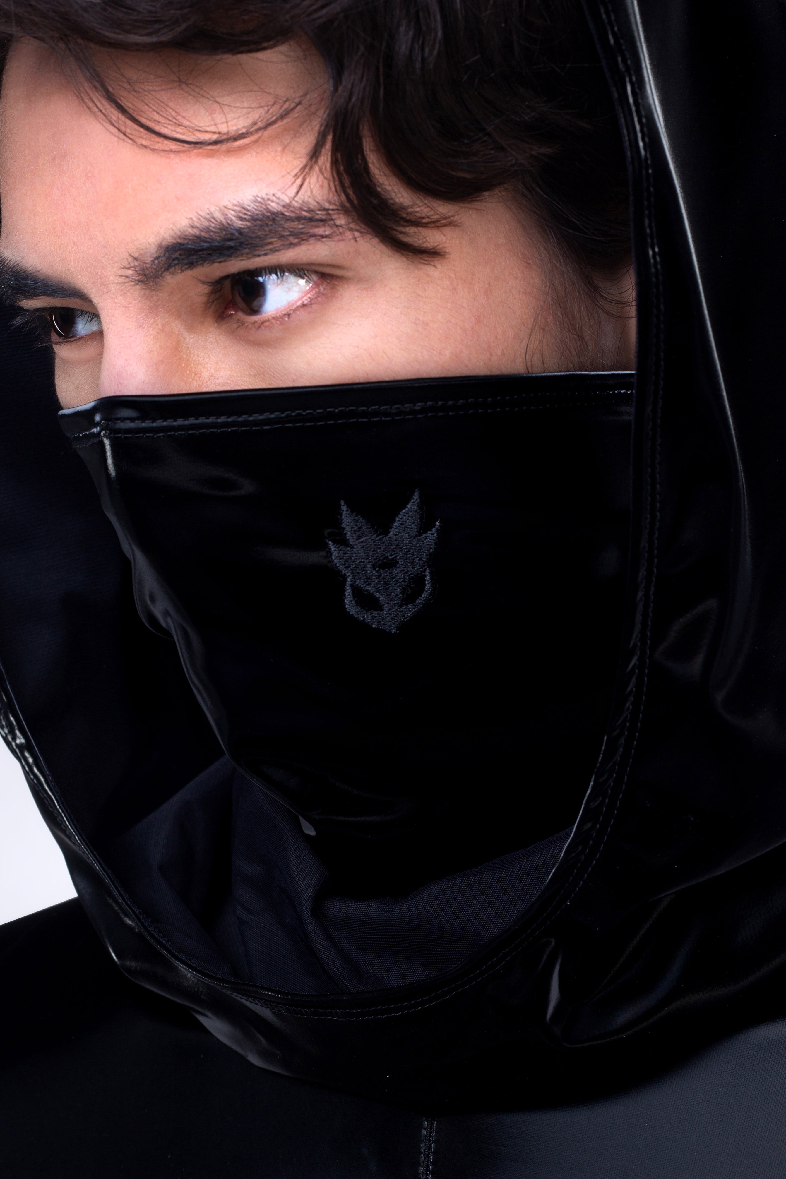 Starved For Glamour Embroidery Rave Hood with Mask