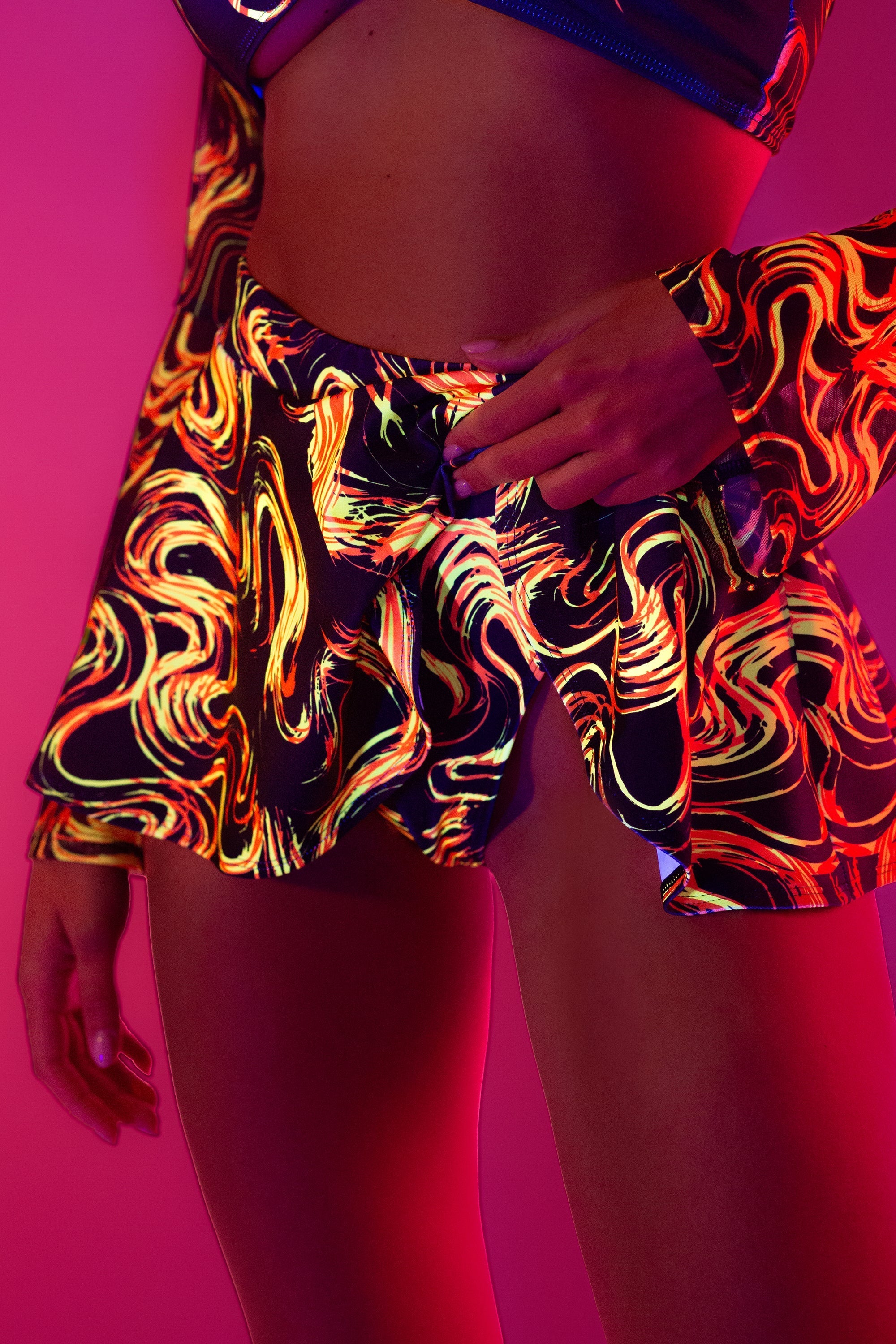 Sloppy Strokes Fire Micro Skort
