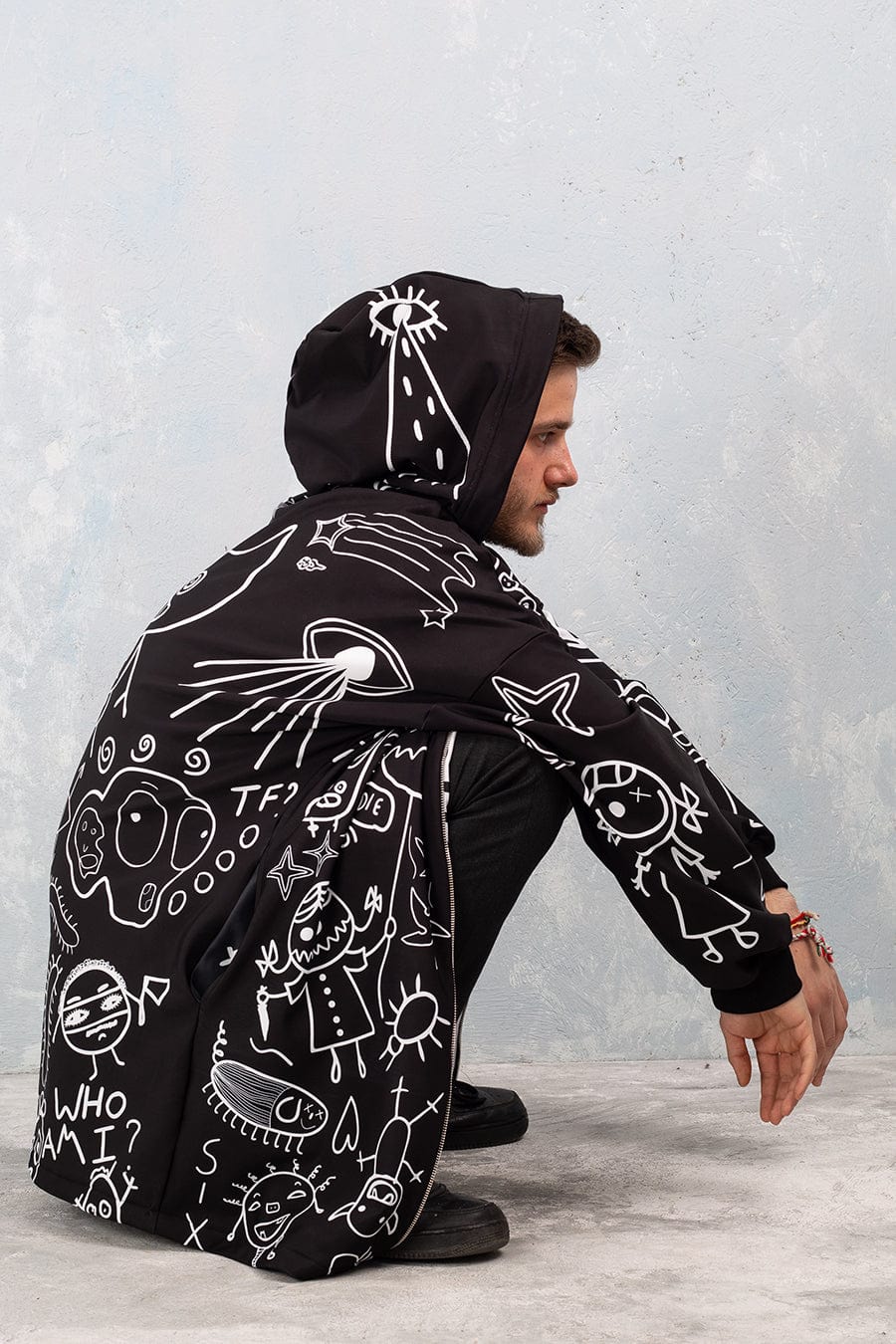Ugley Dark Male Zippy Hoodie