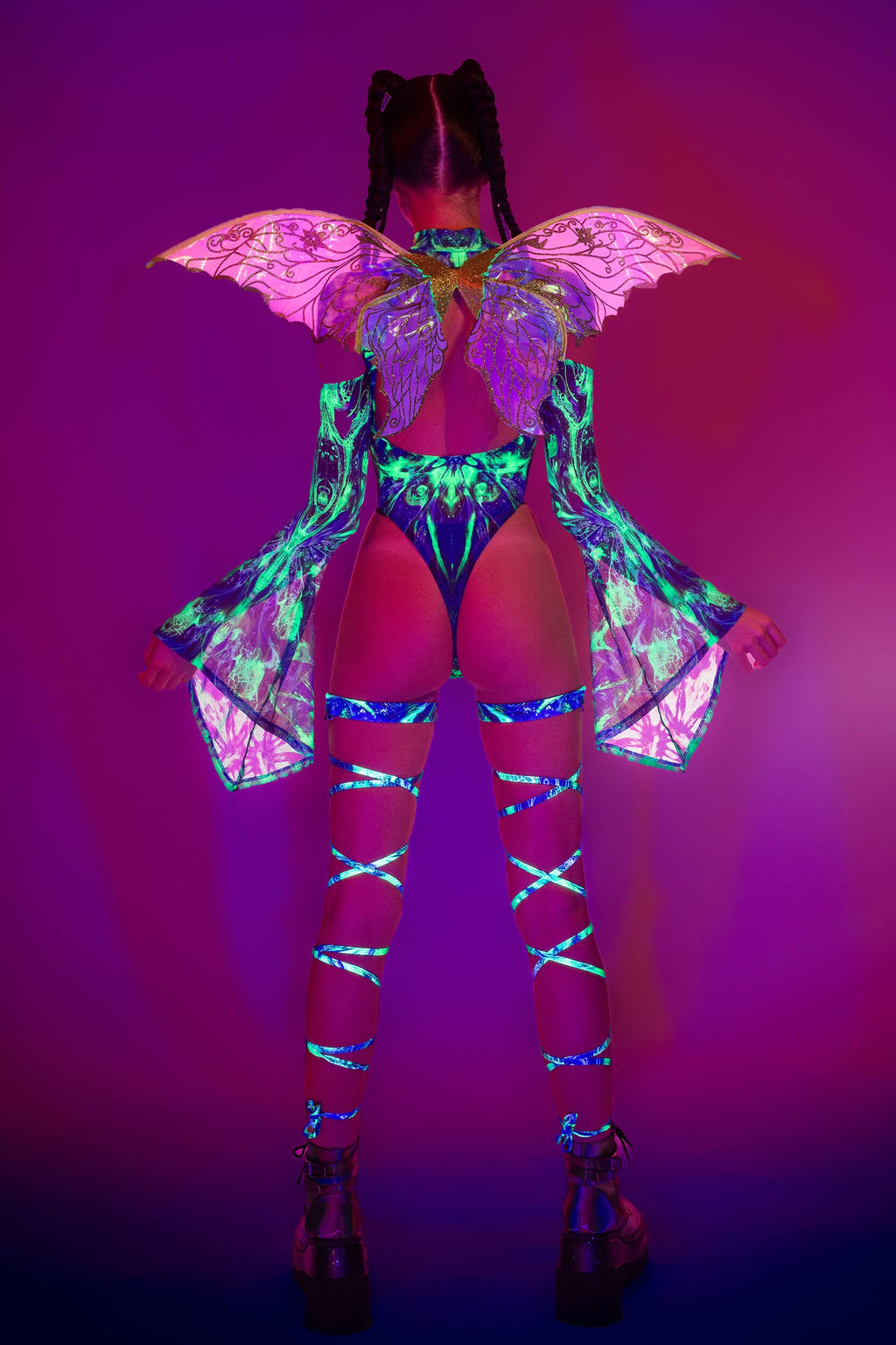 Electric Eden Flared Sleeve Bodysuit