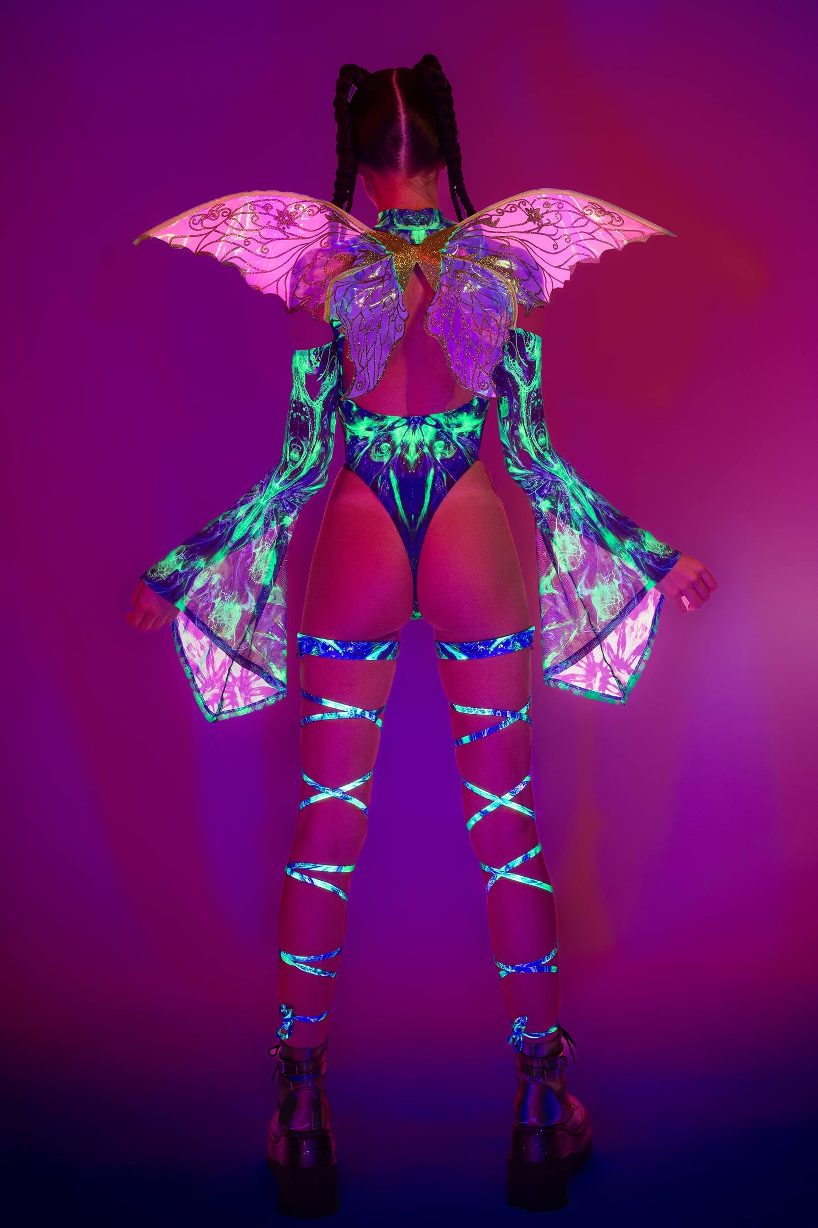Electric Eden Flared Sleeve Bodysuit