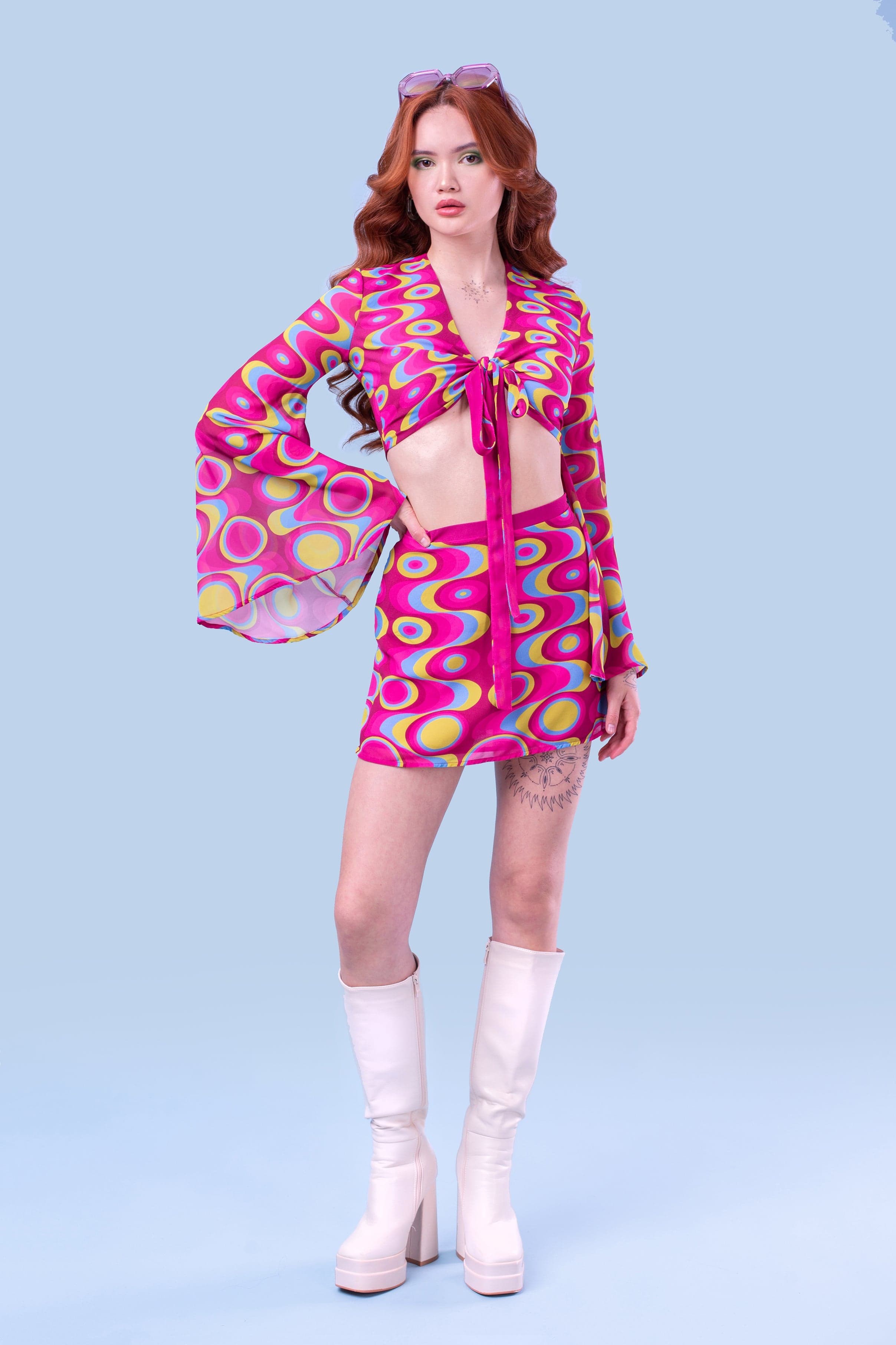 Junebug Magenta Mini Skirt