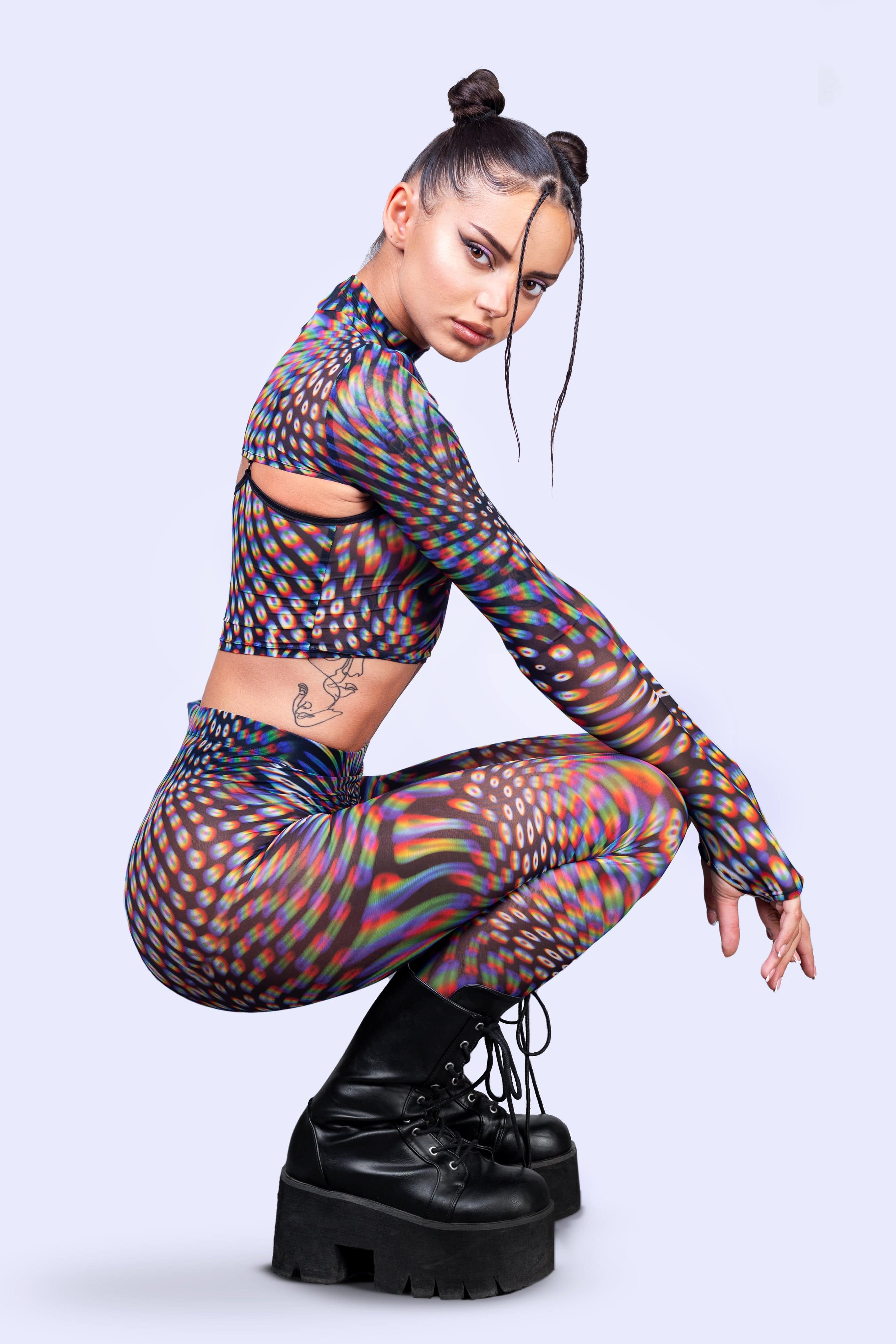 Pulsar Mesh 2 Pieces Shrug Set