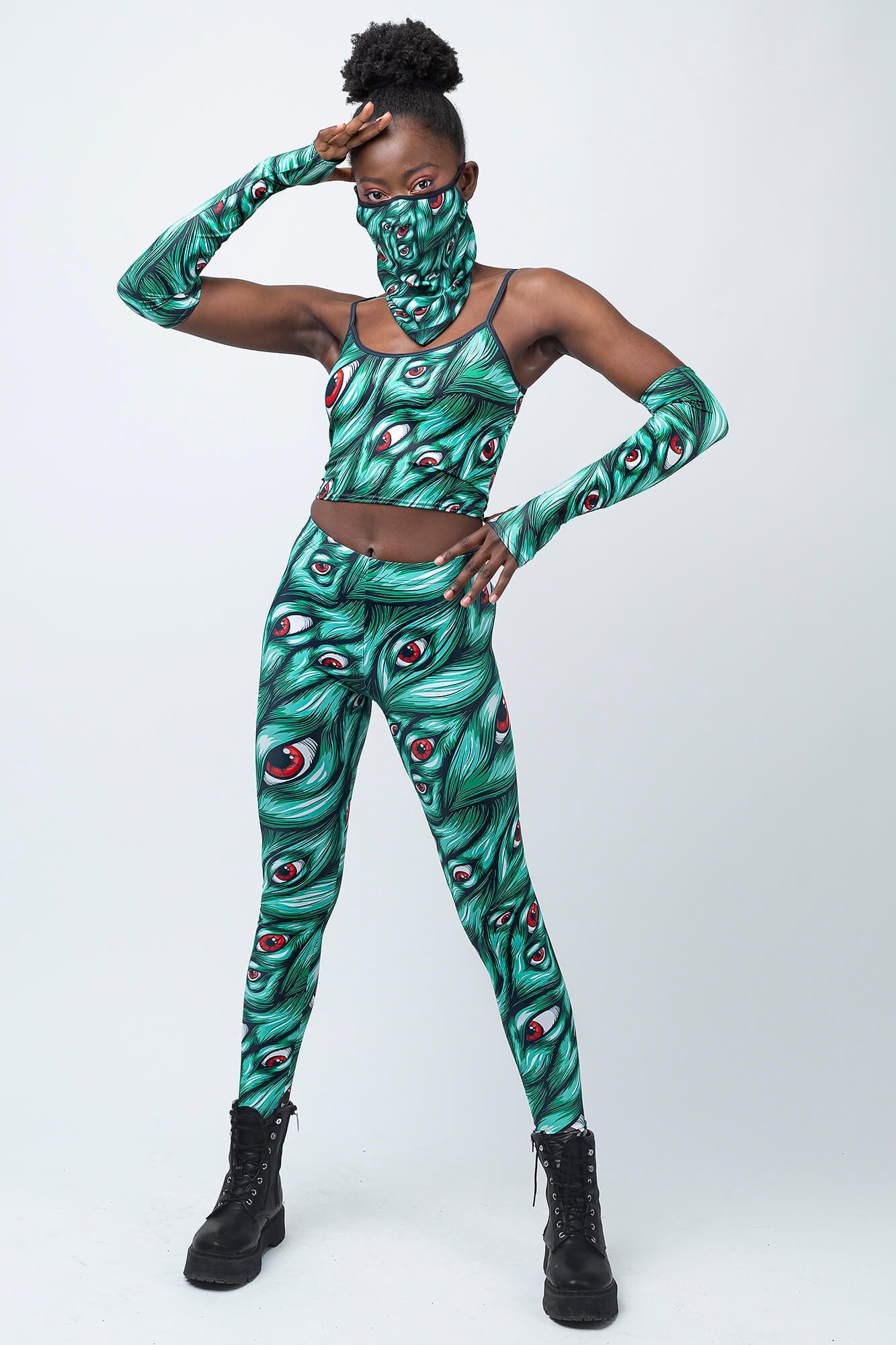 I See You Green Bandana Set
