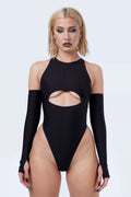 Back To Black Keyhole Sleeveless Bodysuit