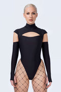 Back To Black Cutout Short Sleeve Bodysuit