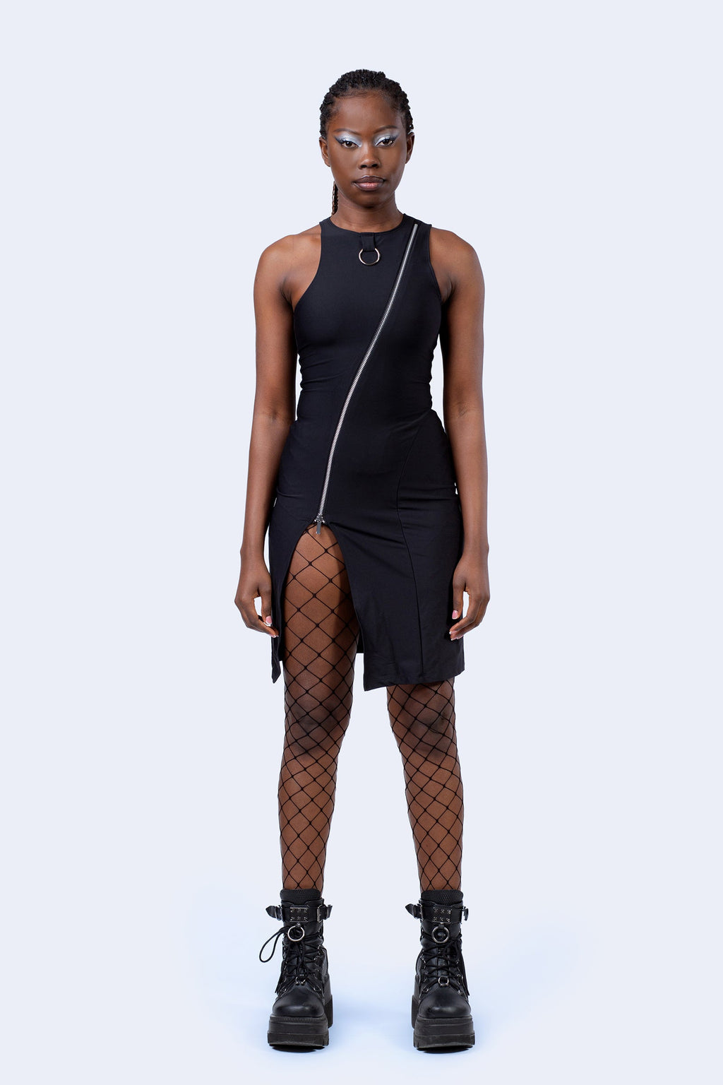 Moxie Zipper Slit Dress