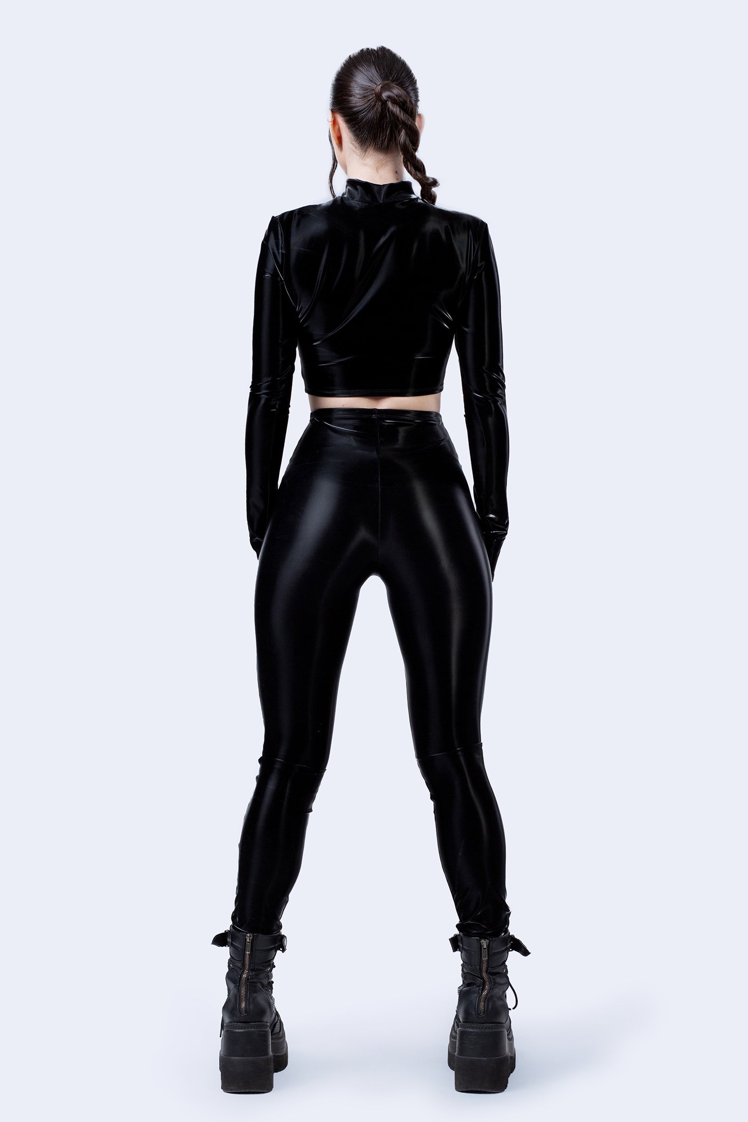 Starved For Glamour Long Sleeve Crop Top