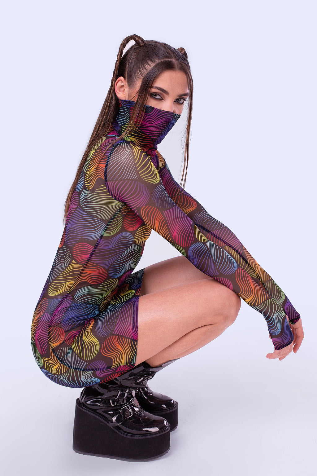 Wild Heartz Mesh High Neck Dress