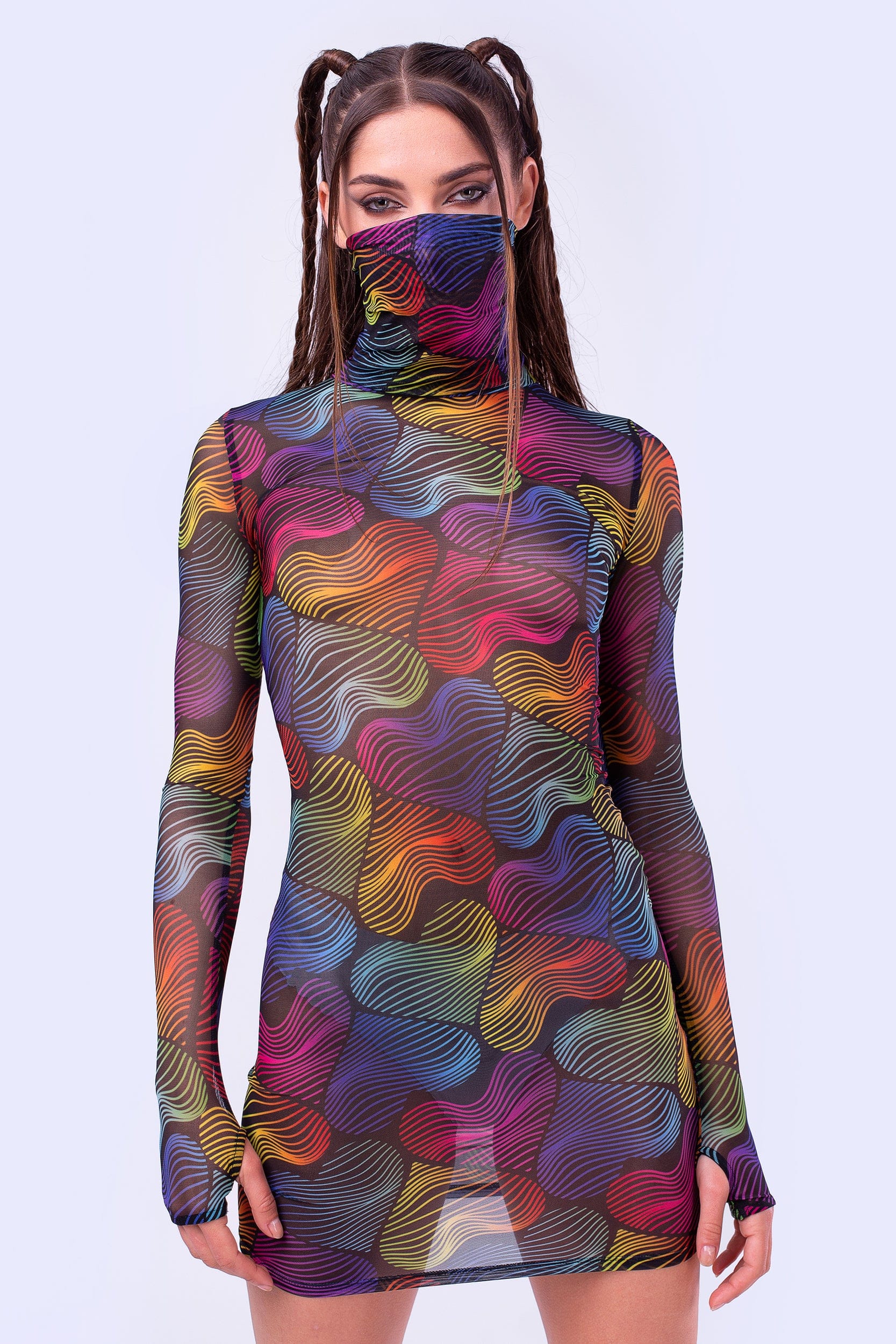 Wild Heartz Mesh High Neck Dress