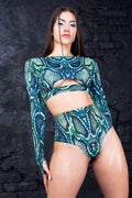 Green Python Long Belt Set