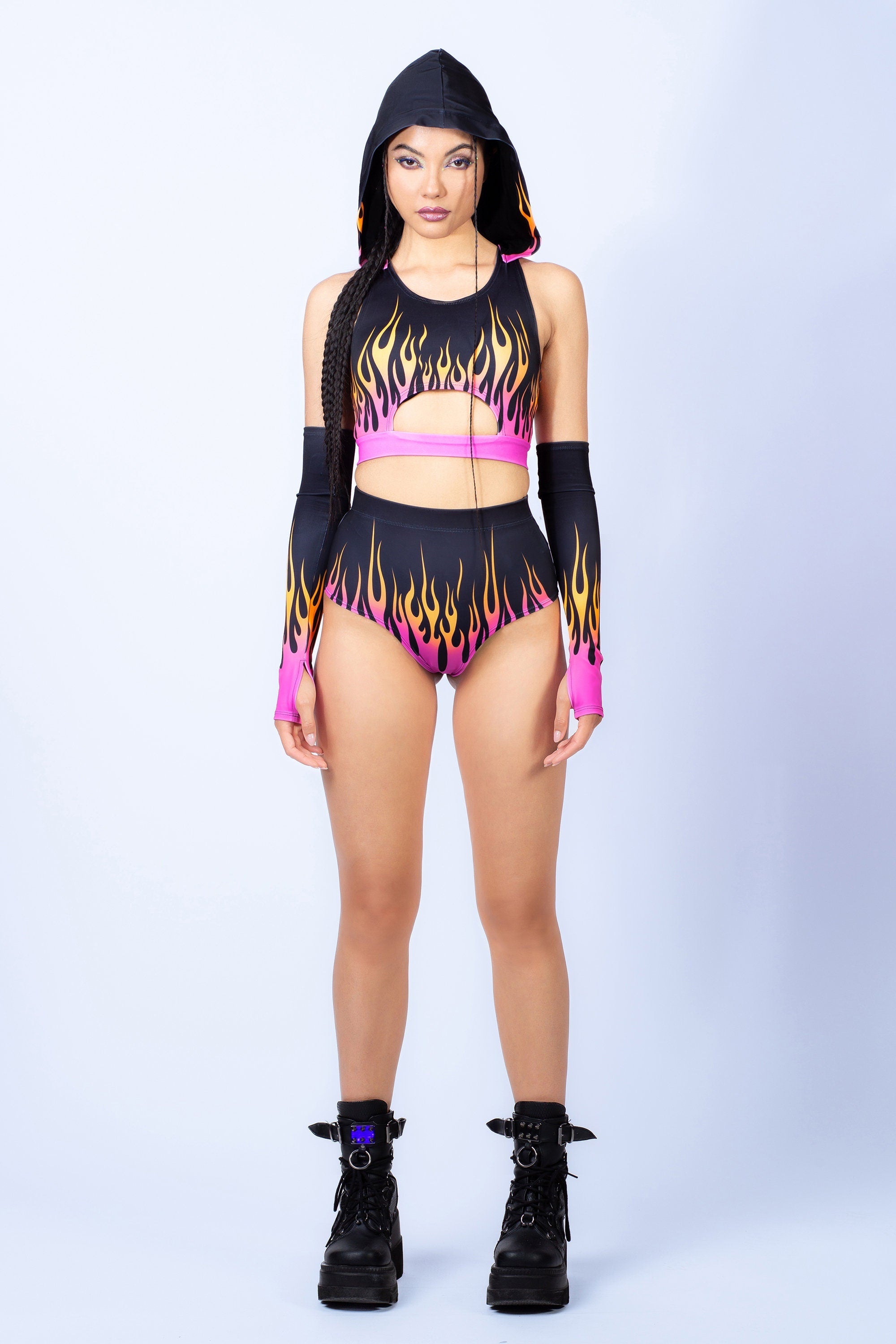 Firestarter Magenta Hooded Set