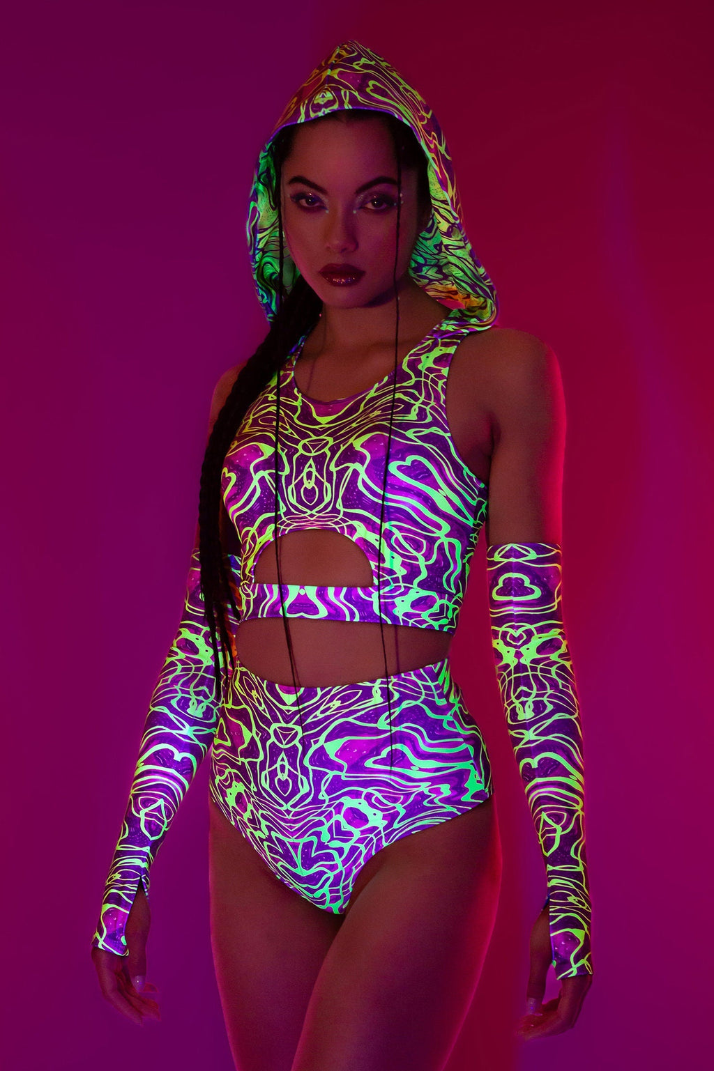 Neon Wavejumper Hooded Set