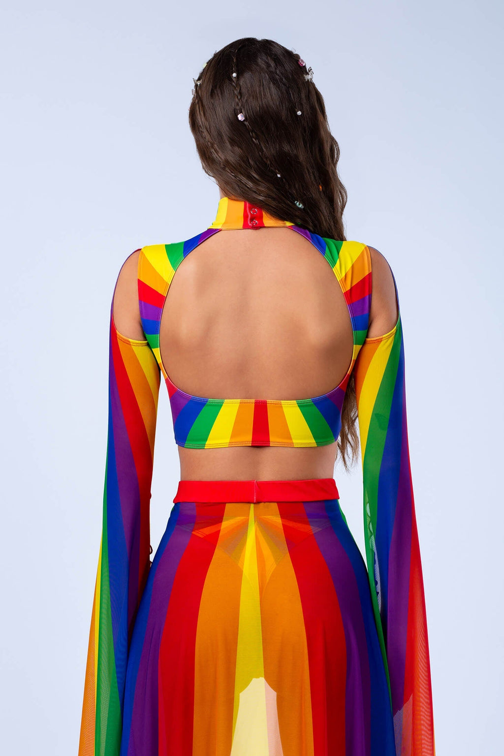 Prism Feel Maxi Sleeve and Open Front Skirt Set