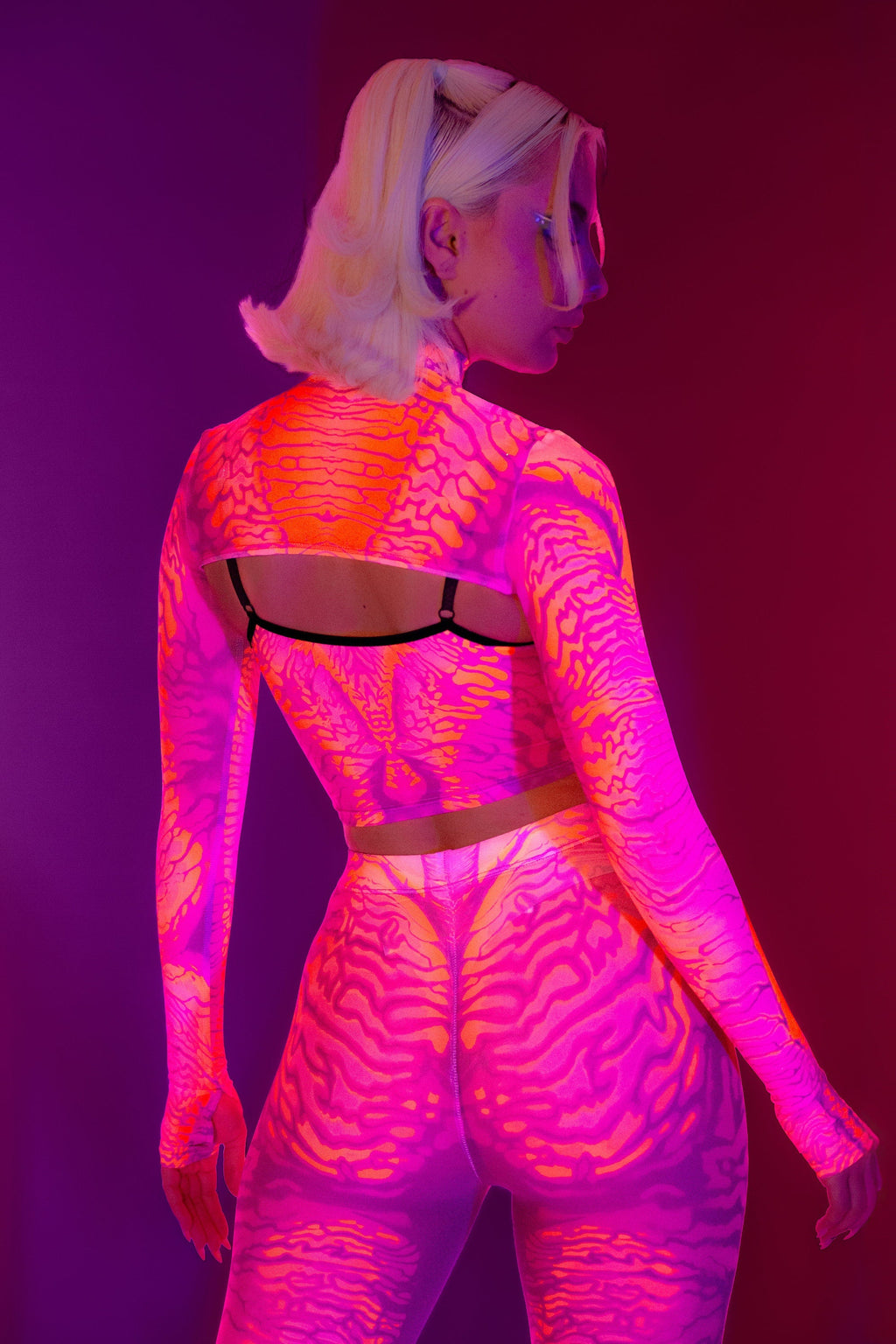 In The Flesh Mesh 2 Piece Shrug Set