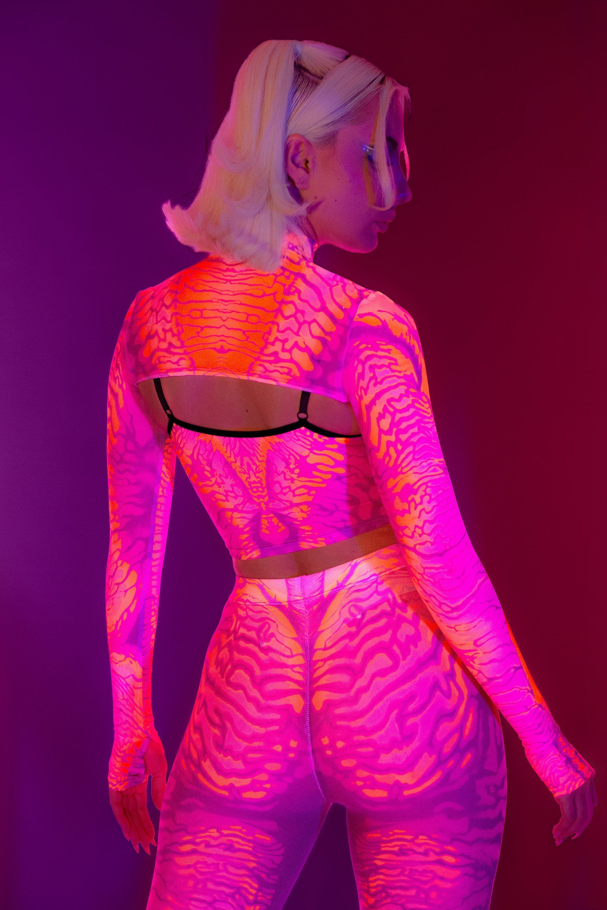 In The Flesh Mesh 2 Piece Shrug Set