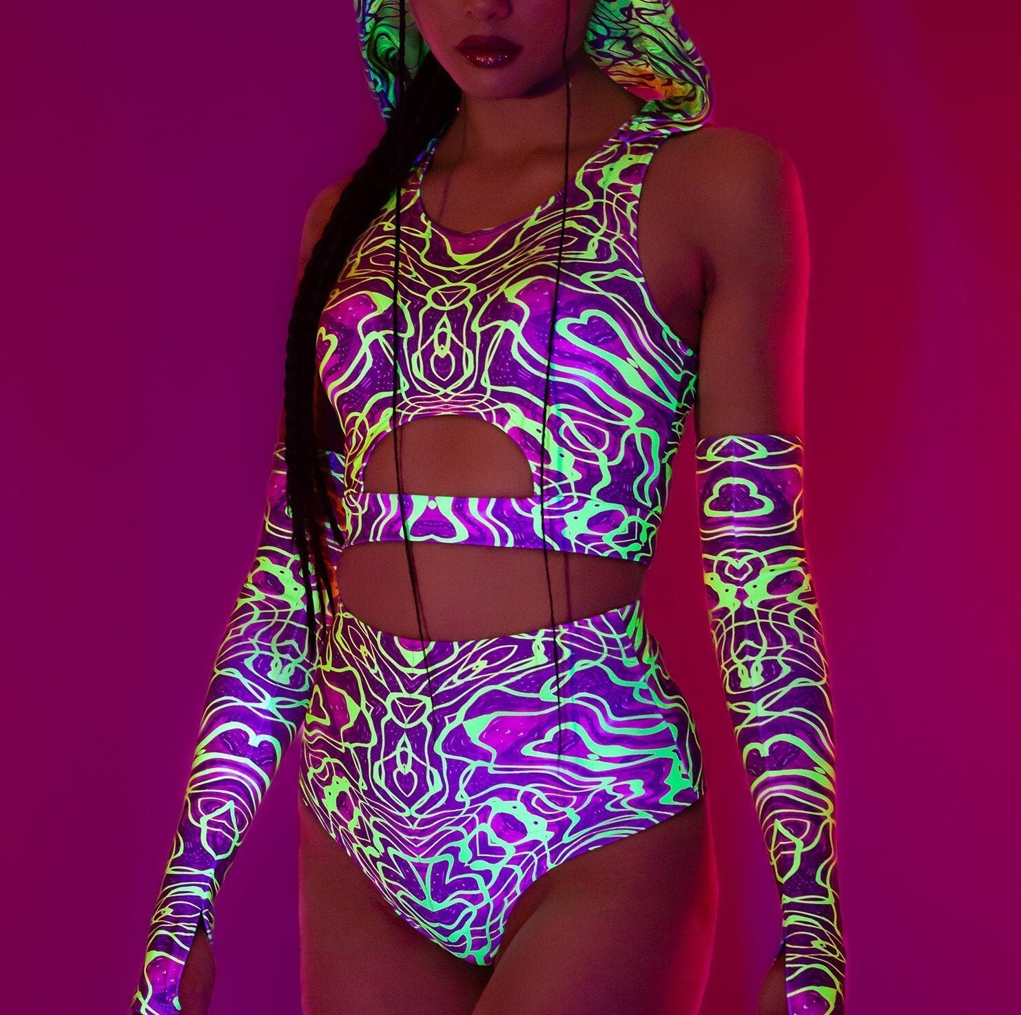 Neon Wavejumper Hooded Set
