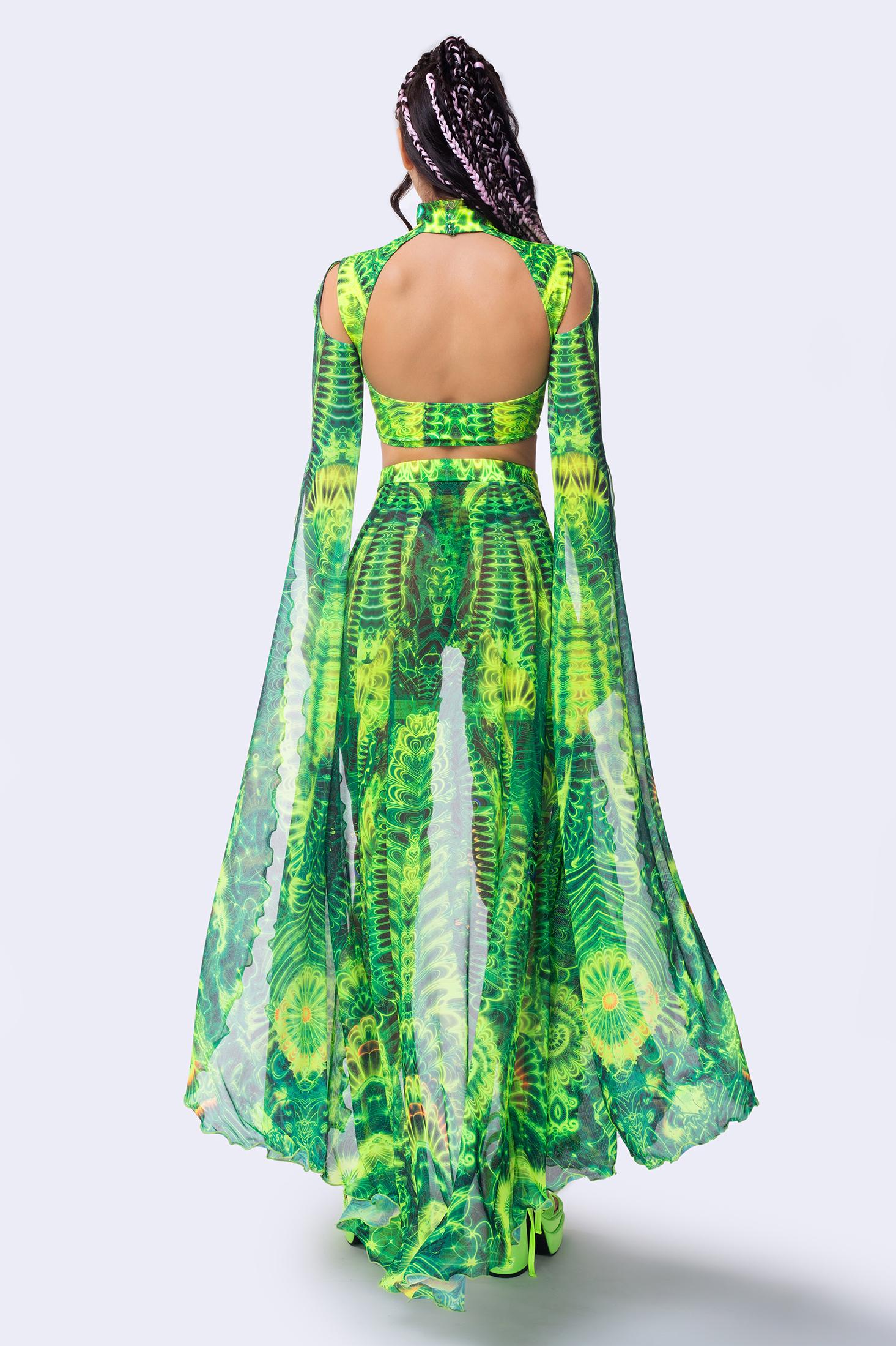 Gardens Of Paradise Open-Front Skirt