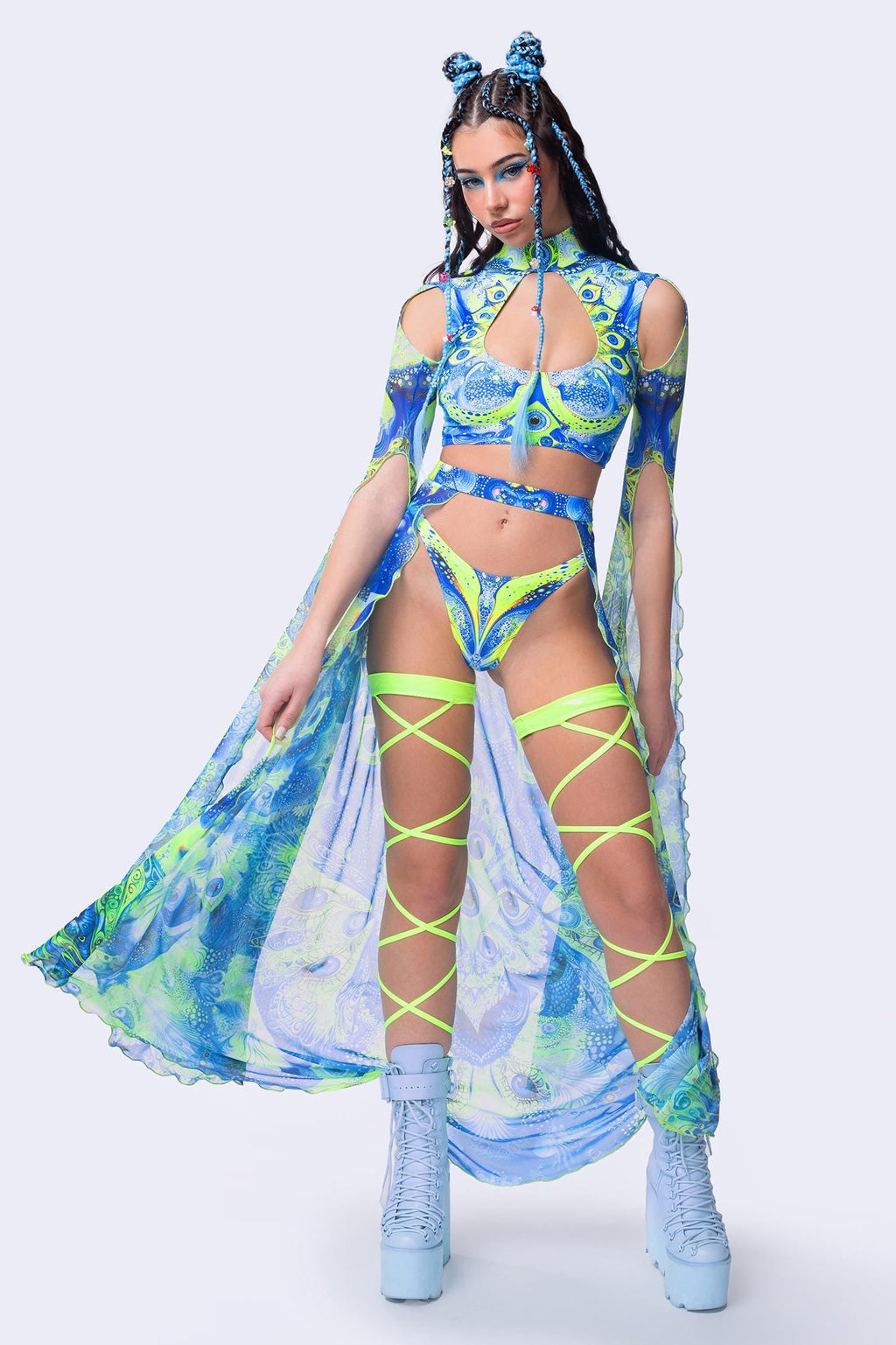 Archangel Dust Open-Front Skirt