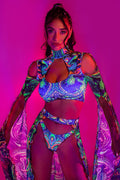 Cosmic Vortex Maxi Sleeve Top