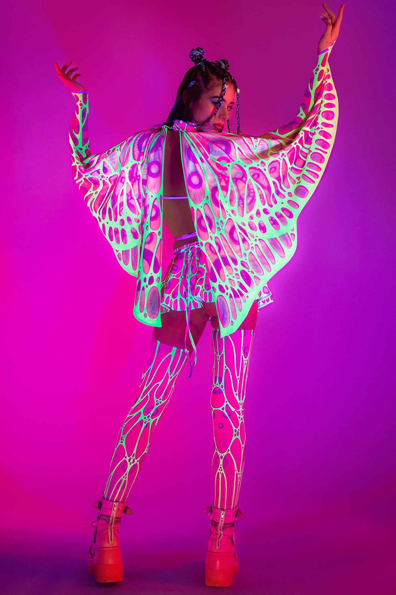 Fluttering Heights Magenta Wrapped Triangle Top