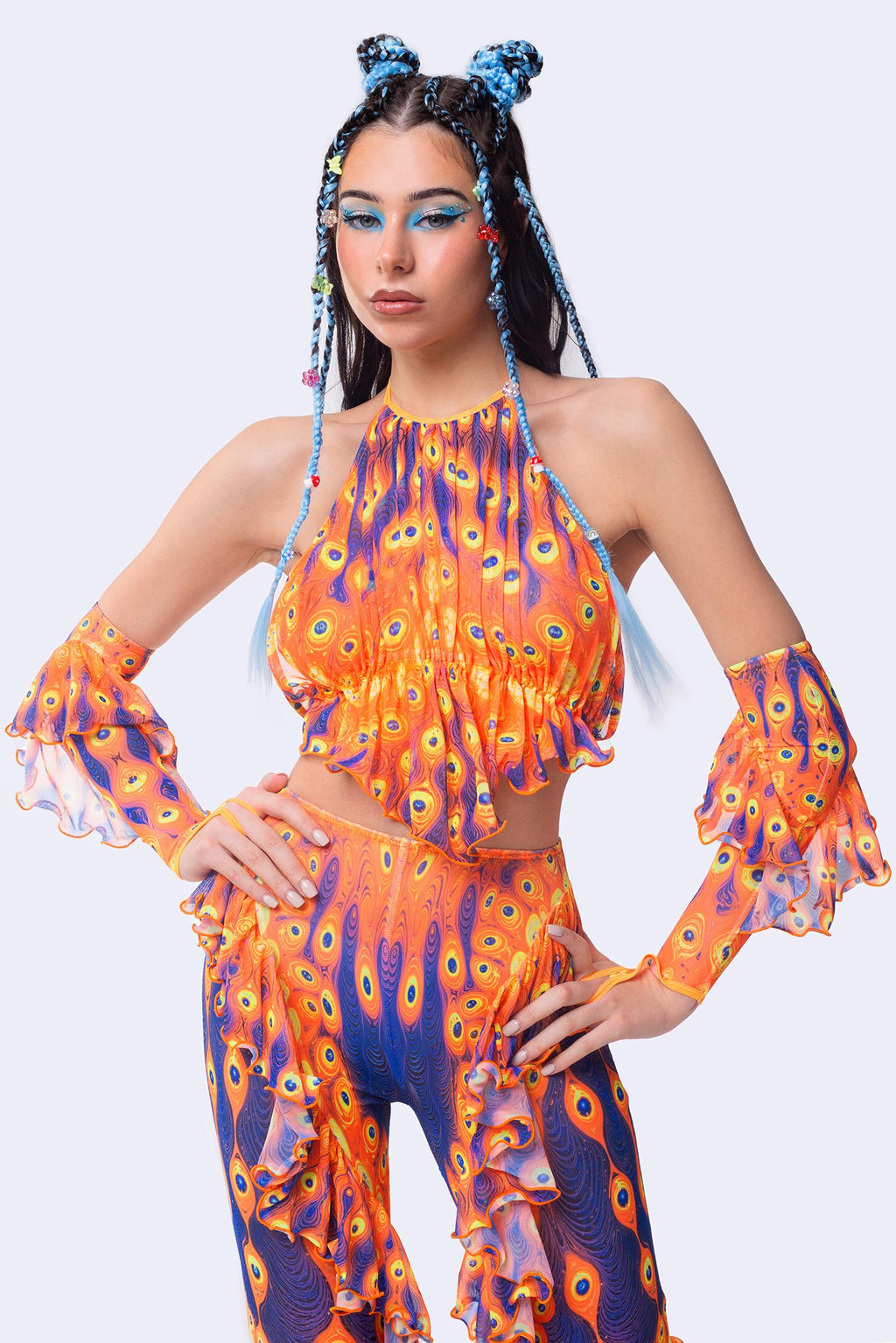 Third Eye Blind Halter Ruffled Top