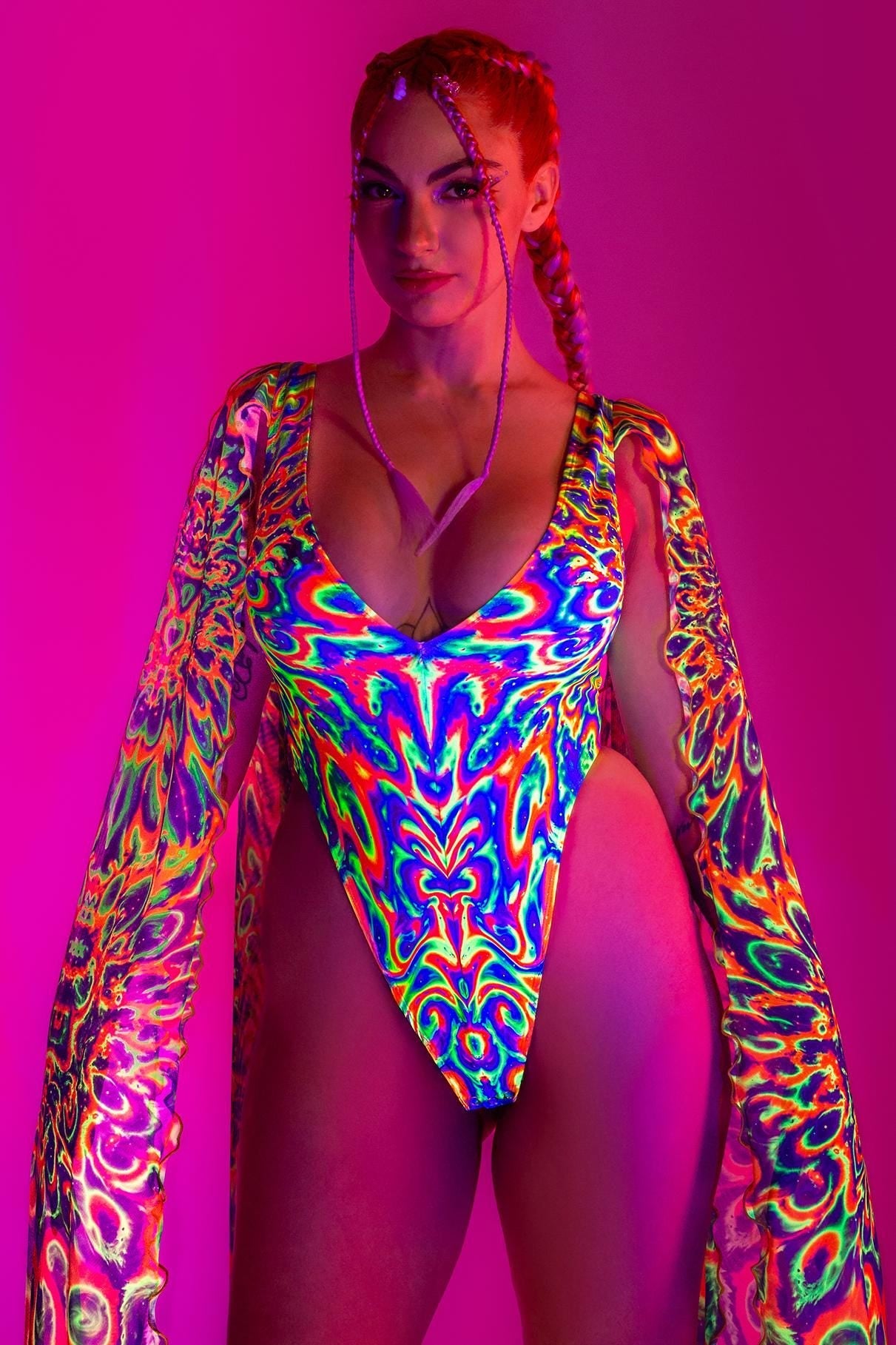 Tied & Dyed  Winged Bodysuit