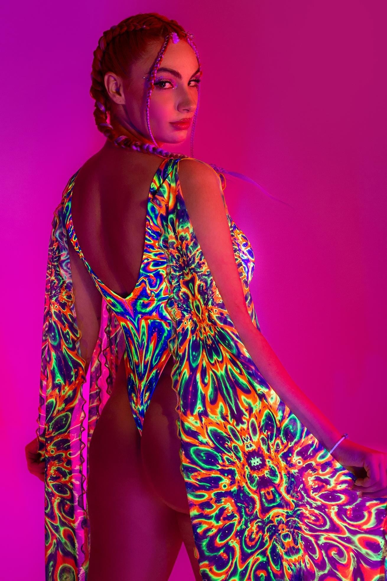 Tied & Dyed  Winged Bodysuit