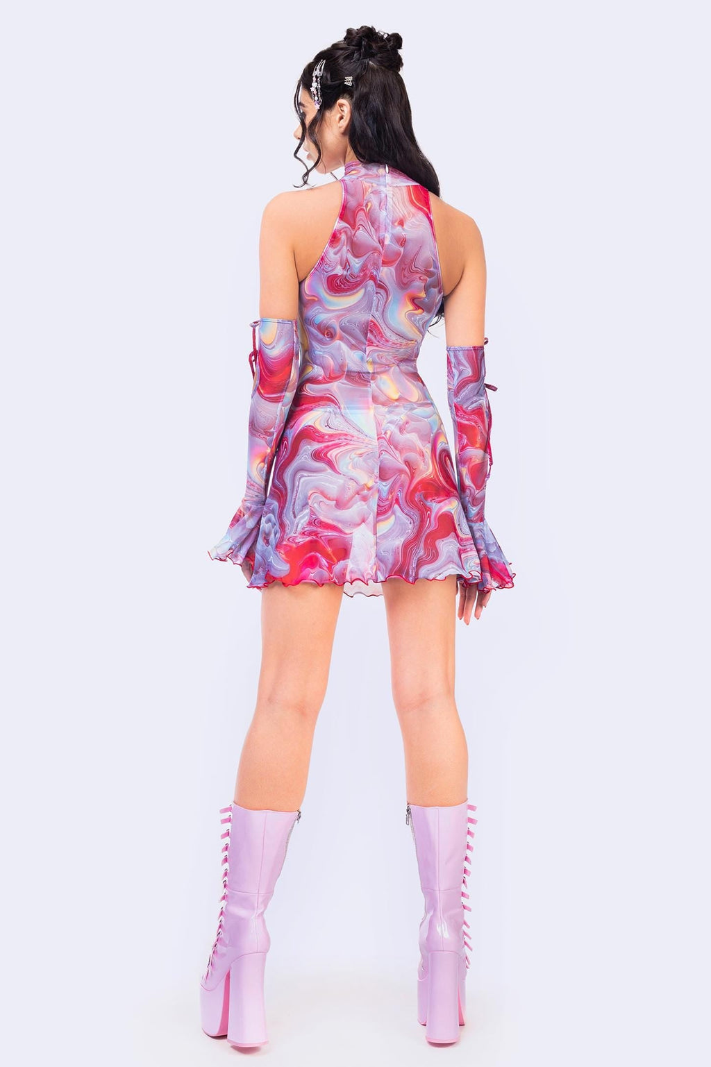 Red Queen Ribbon Mini Dress