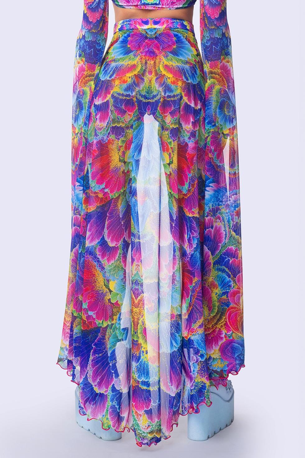 Pulsations Open-Front Skirt