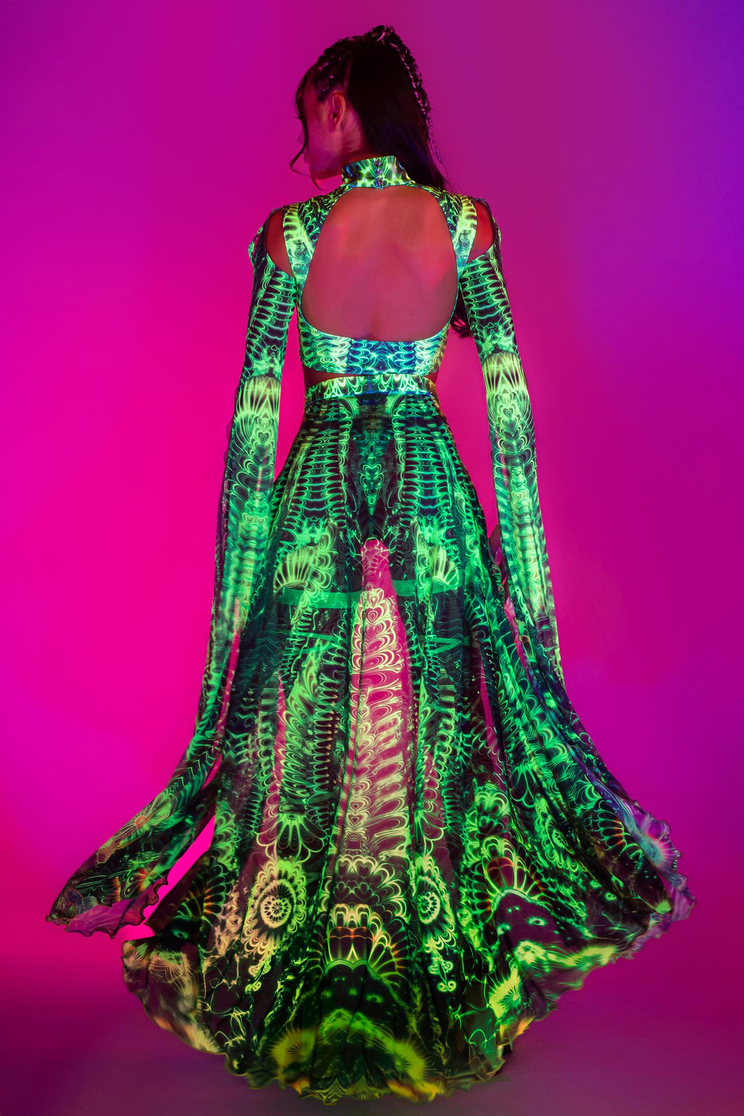 Gardens Of Paradise Maxi Sleeve Top