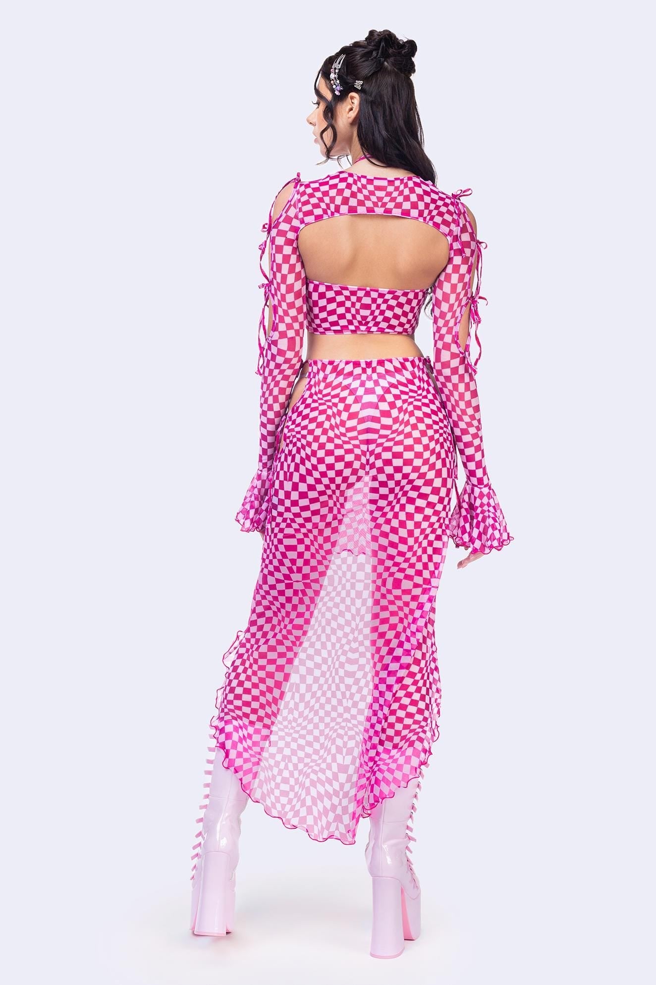 Checked Out 2-Piece Ribbon Top
