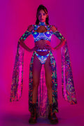 Cosmic Vortex Sleeve and Open Front Skirt Set